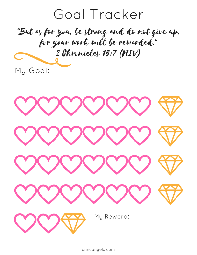 printable goal tracker