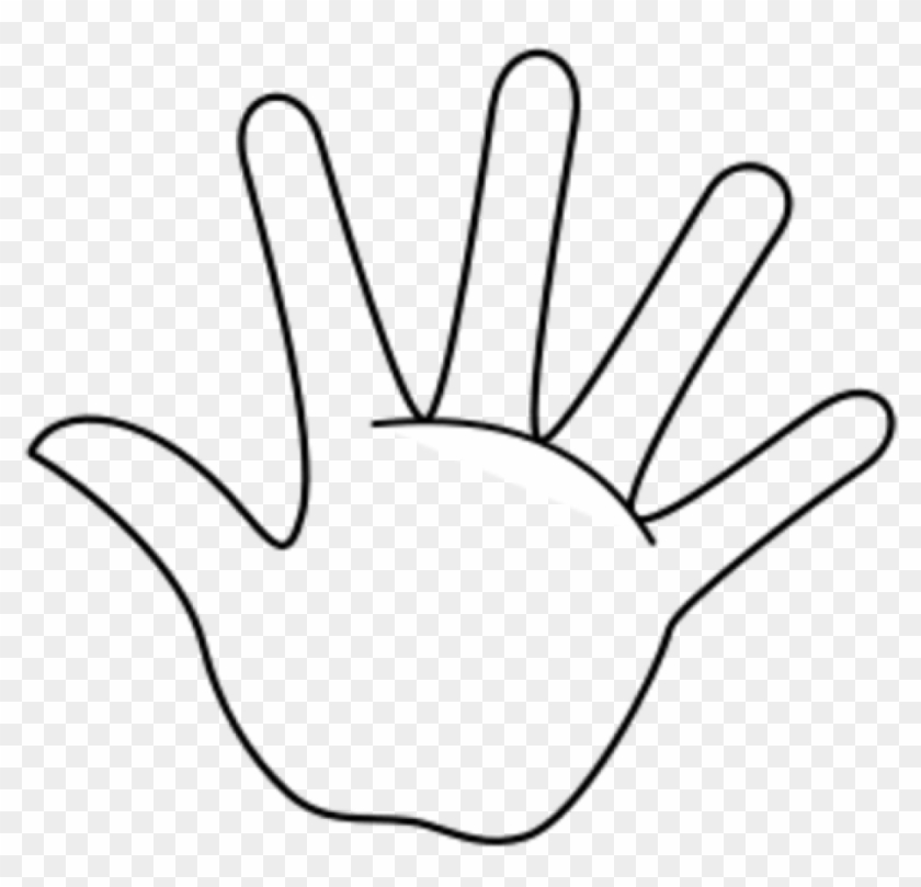 Handprint Outline Hand Outline Template Printable Clipart Hand Coloring Page Free Transparent PNG Clipart Images Download