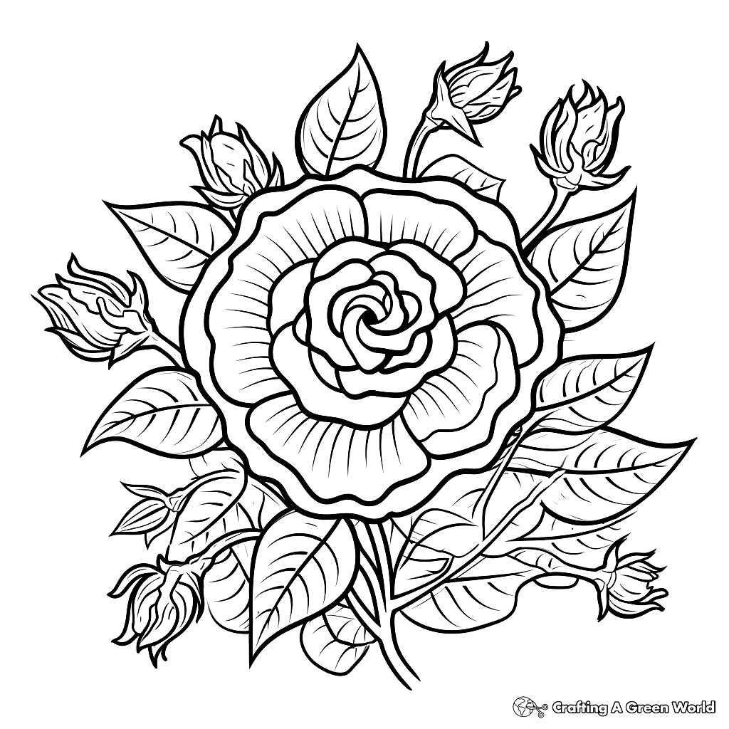 Hard Coloring Pages Of Flowers Free U0026 Printable 