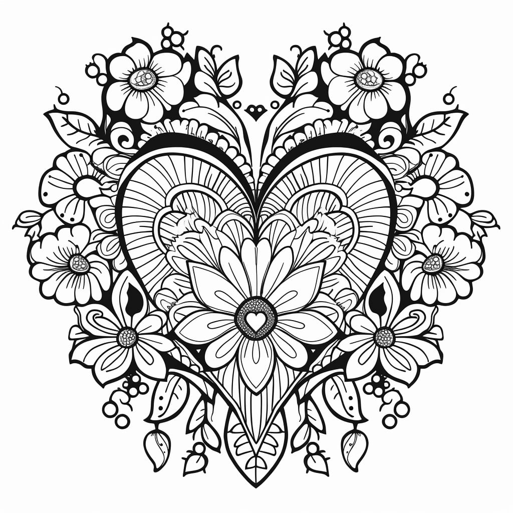 Heart Mandala Coloring Pages Archives Ashley Yeo