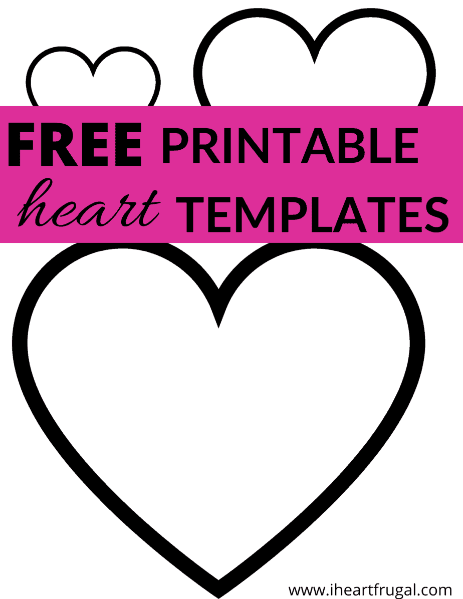 Heart Templates 1 I Heart Frugal Worksheets Library