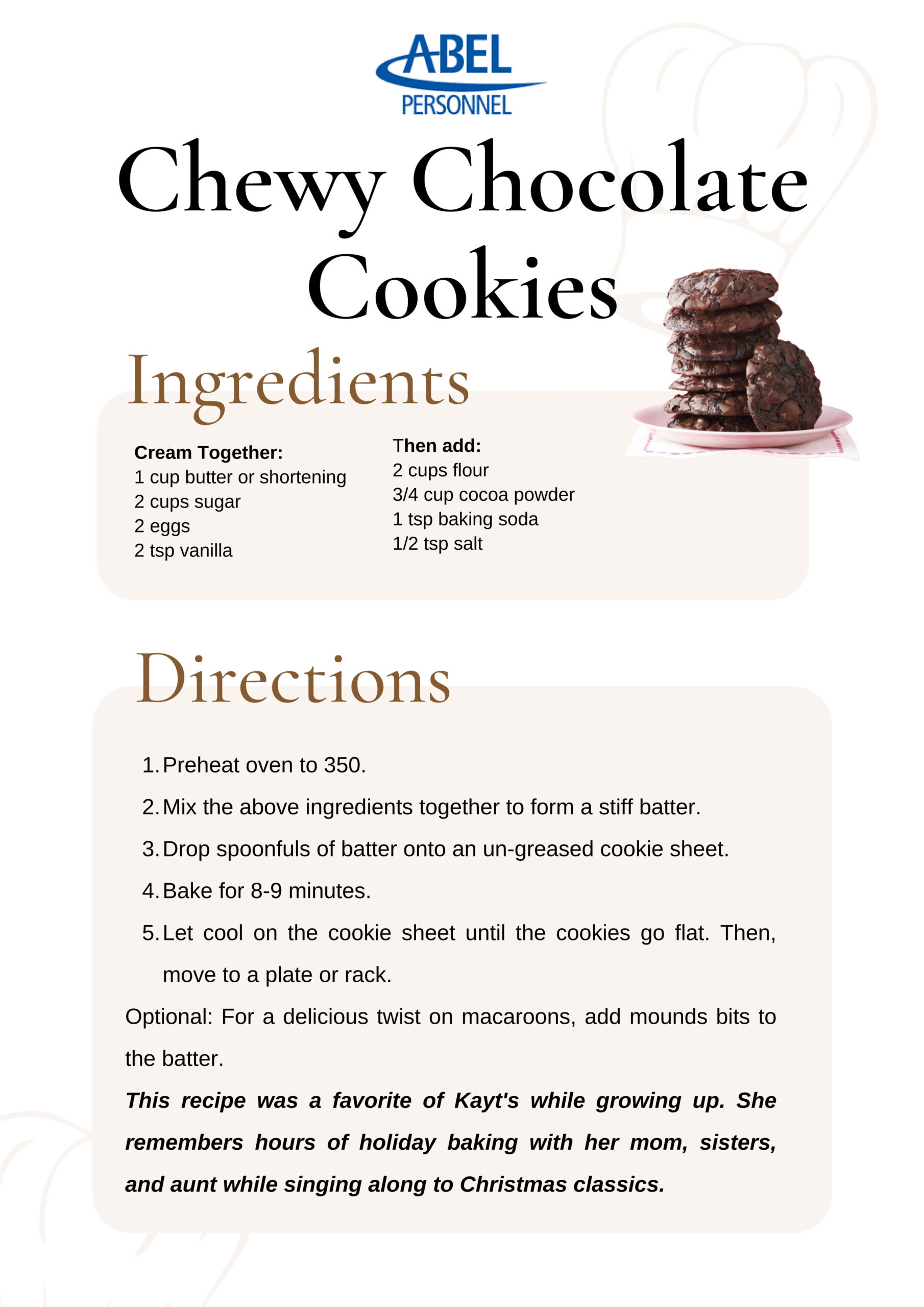 Holiday Cookie Recipe From Abel Personnel Abel Personnel