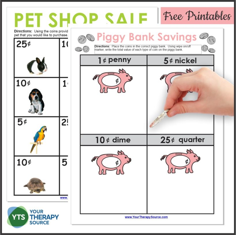 free printable coin worksheets