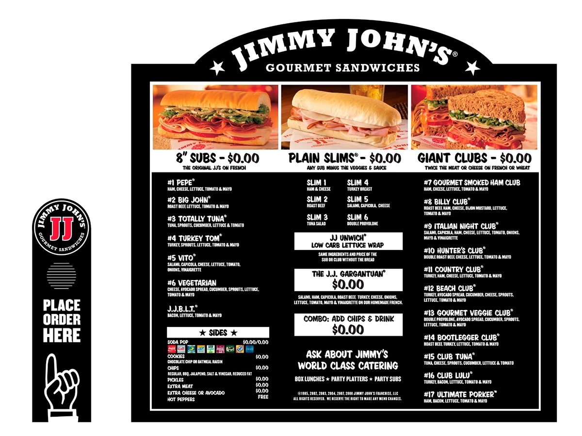 Jimmy John s Menus Behance