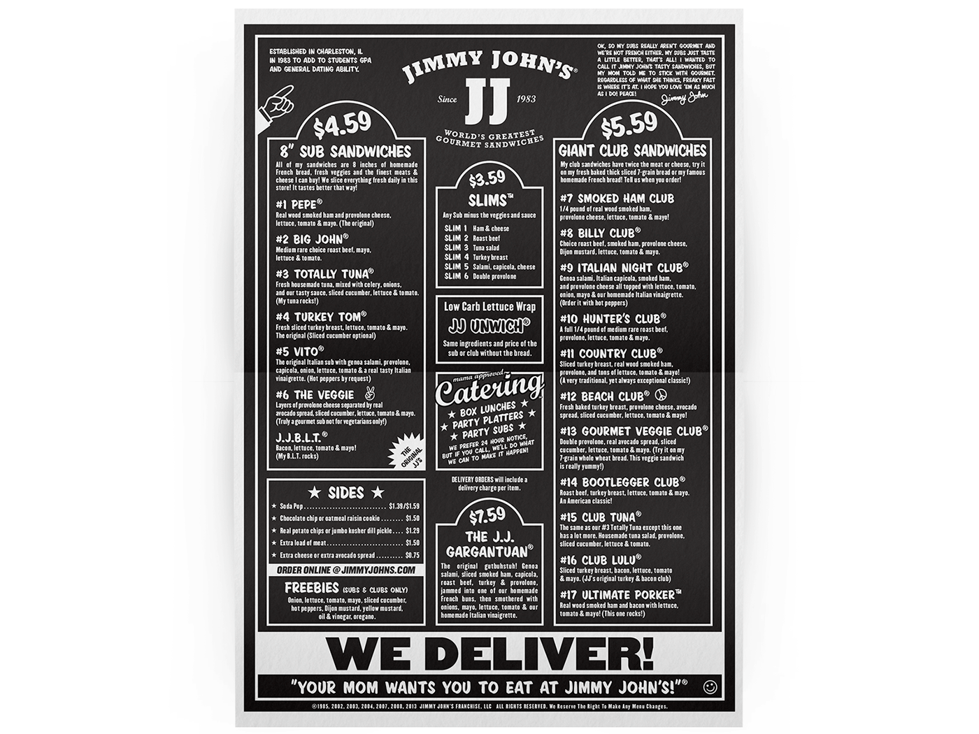 Jimmy John s Menus Behance