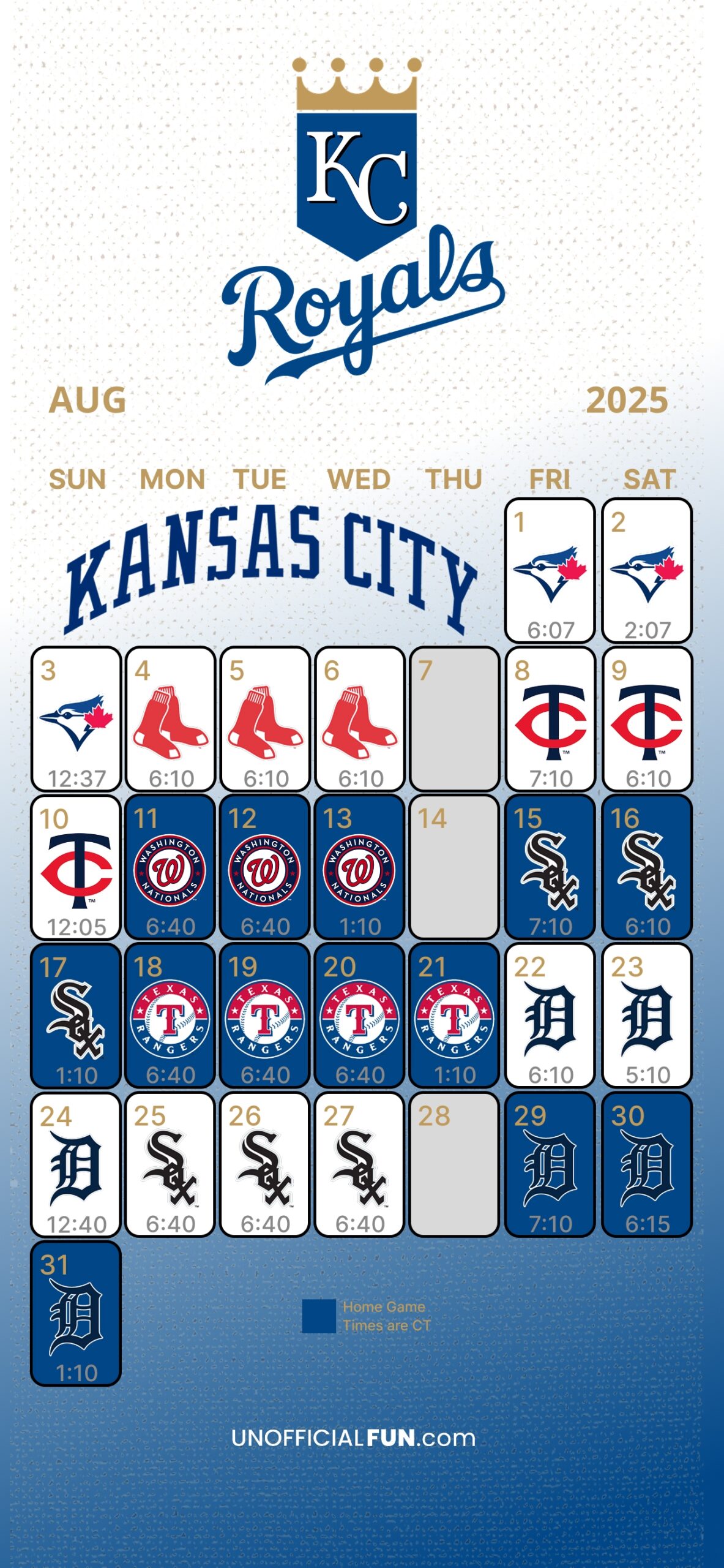 kansas city royals schedule printable