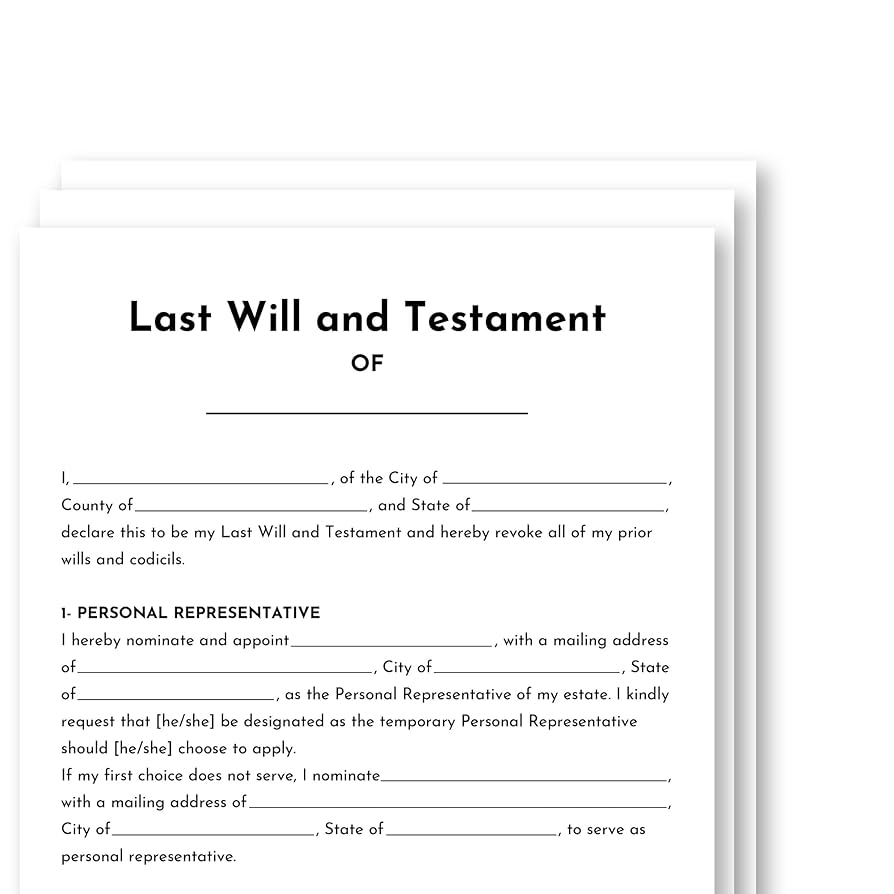free printable will forms