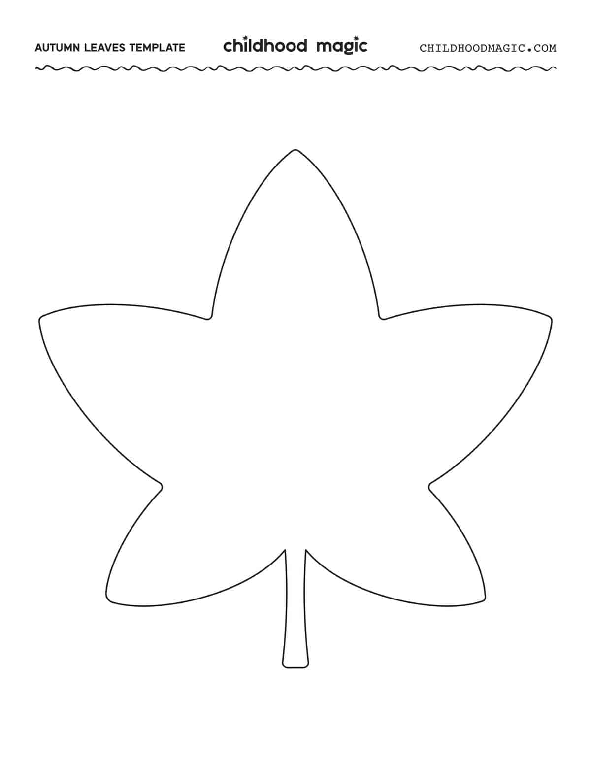 Leaf Outline Childhood Magic