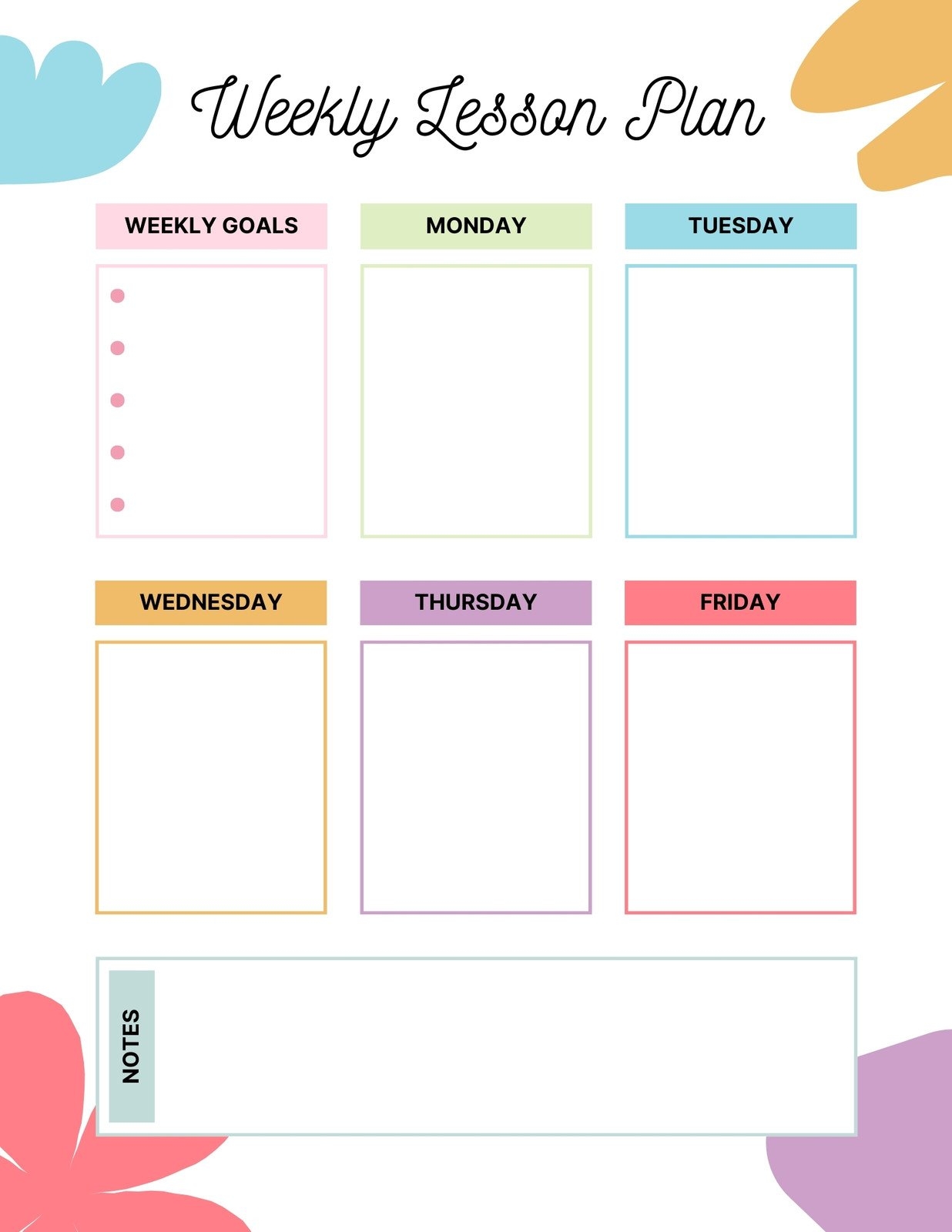 printable lesson plans