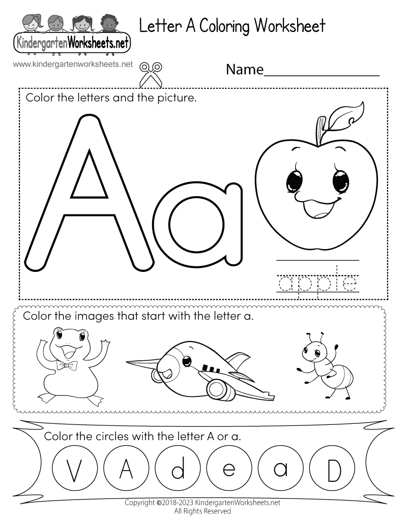 printable activities for kindergarten