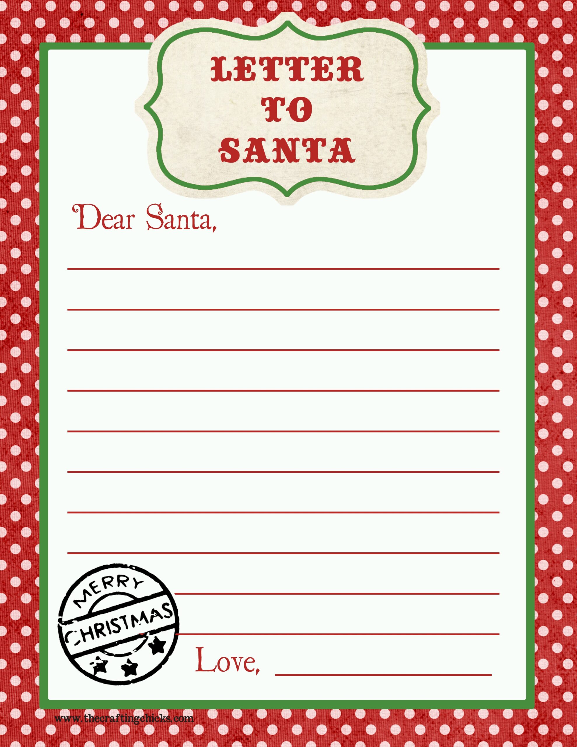 free printable letter from santa template