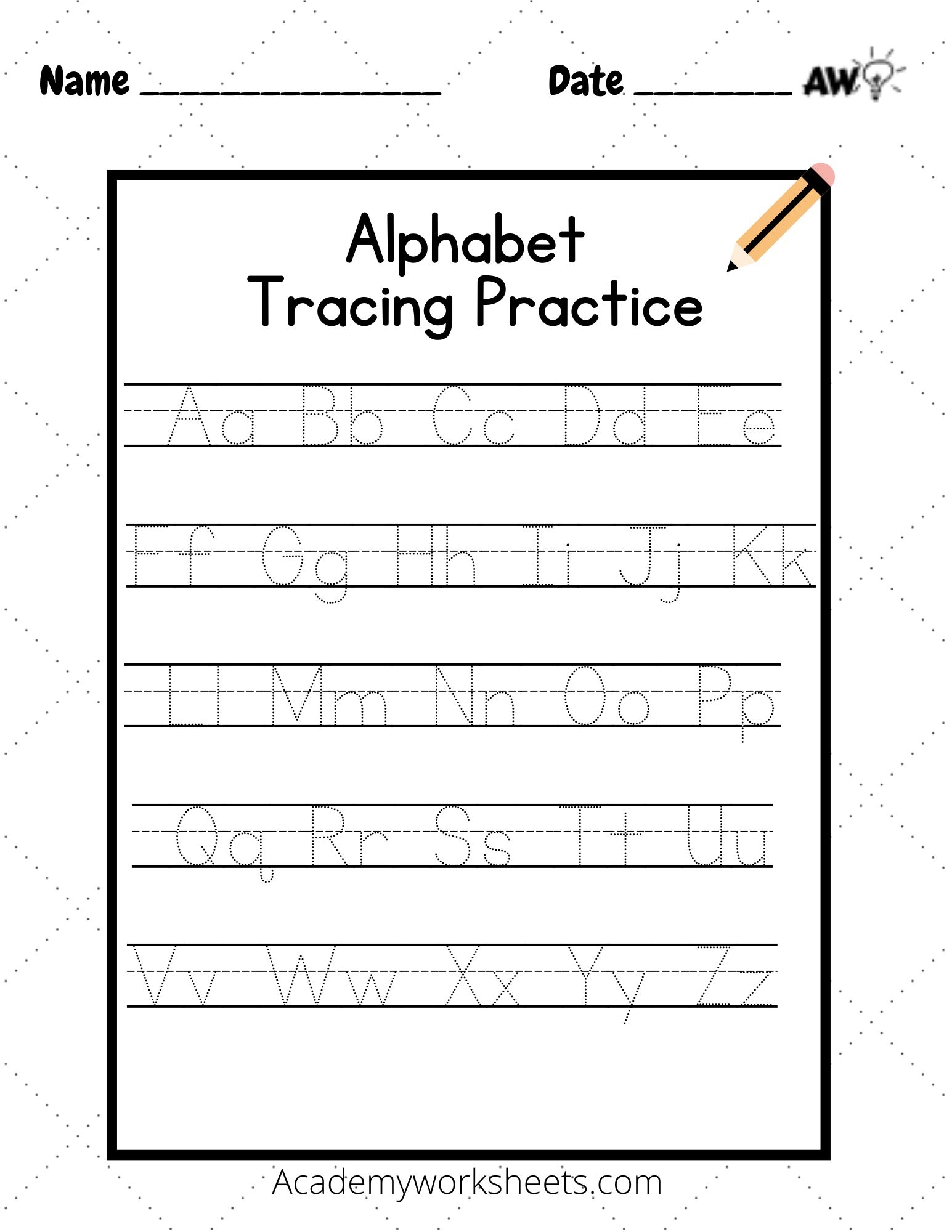 alphabet tracing printable