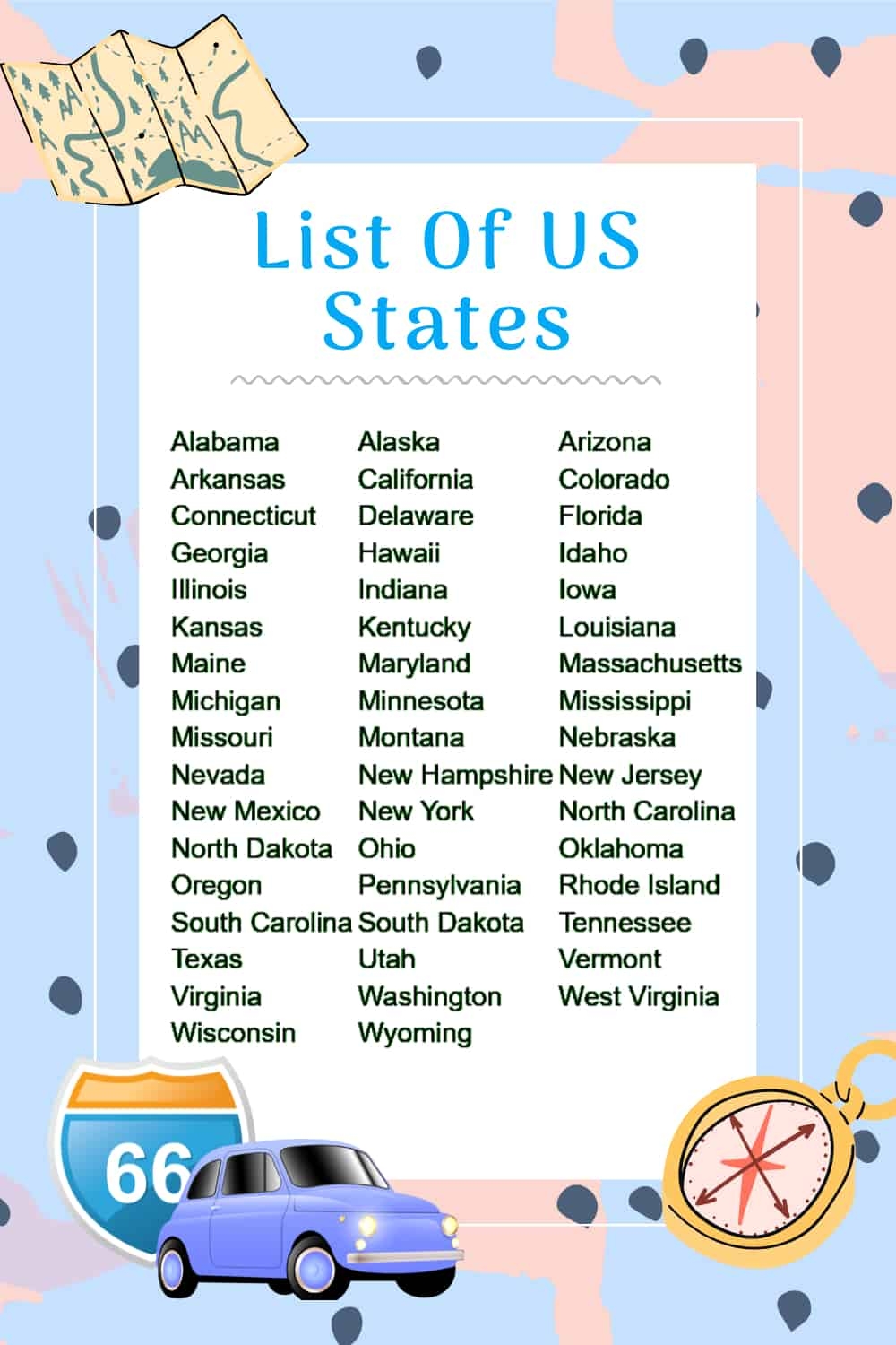 List Of All US States PDF XLS CSV CopyLists