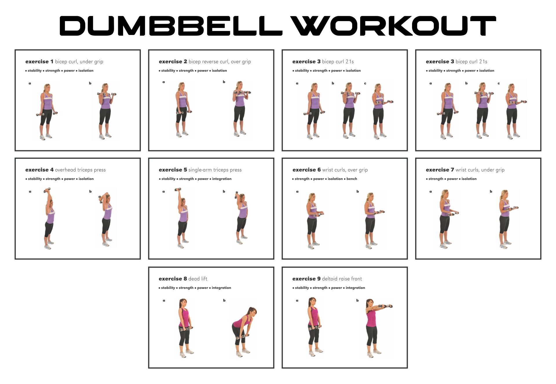 List Of Dumbbell Exercises With Pictures FitMate Dumbbell Workout Poster Illustrated Exercise Guide For Home Gym 16 5x25