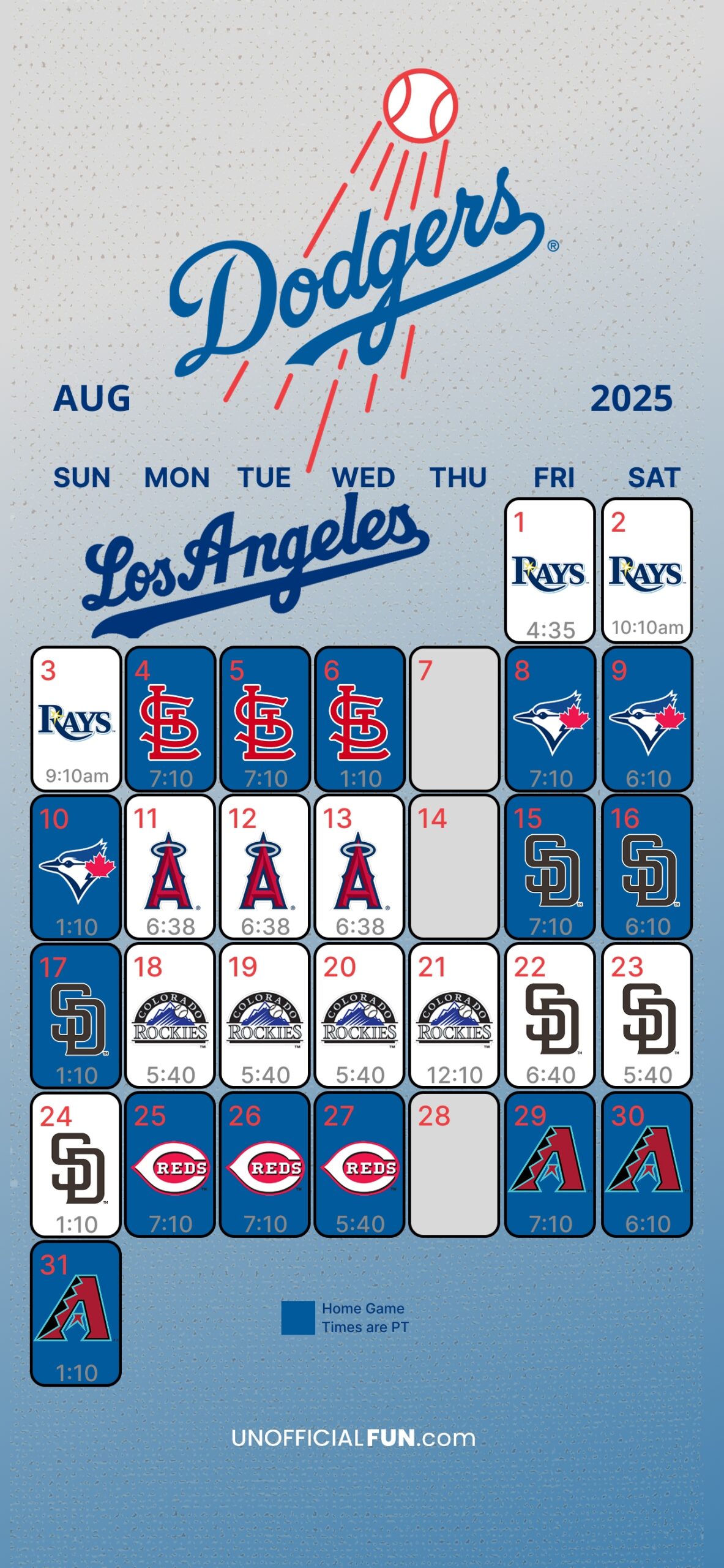 Los Angeles Dodgers Wallpaper Schedule For Your Phone UnofficialFun