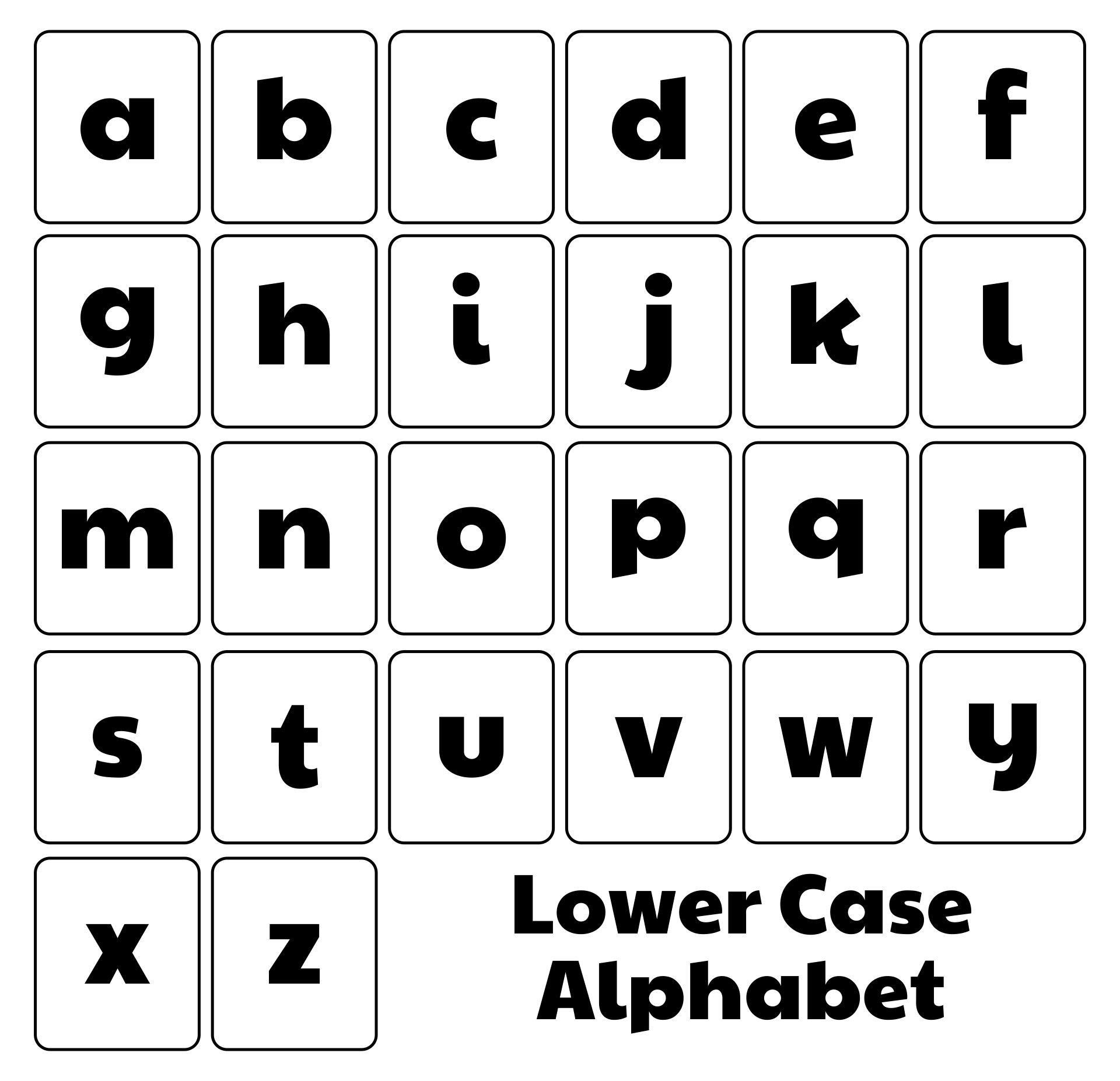 Lower Case Alphabet Flash Cards 10 Free PDF Printables Printablee Worksheets Library