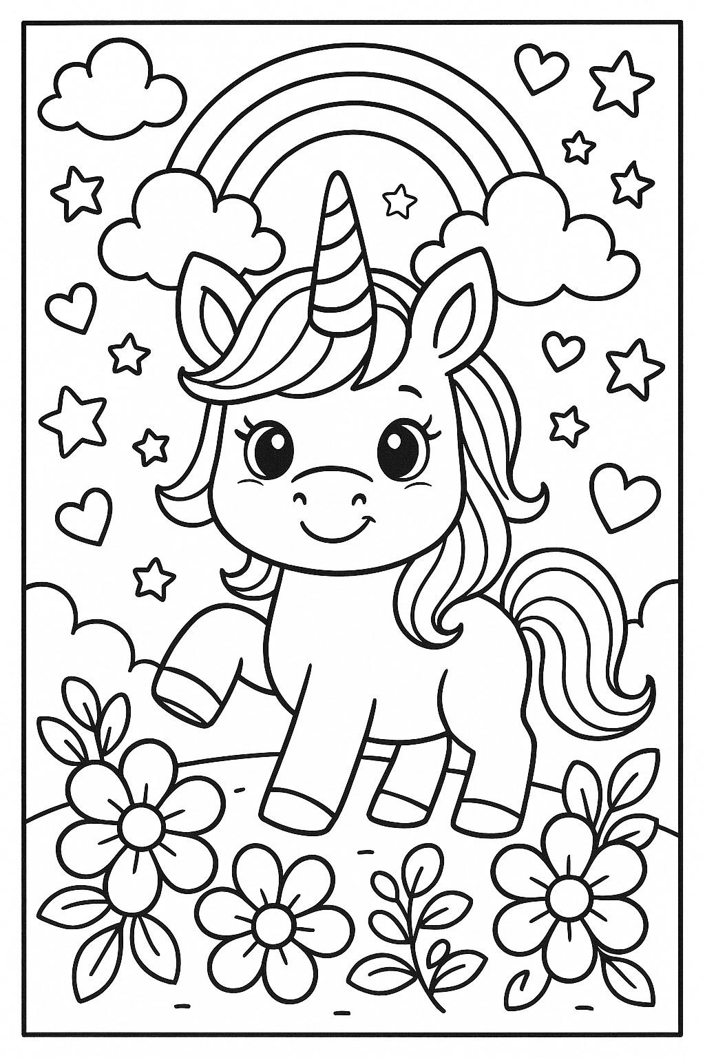 unicorn coloring pages printable free