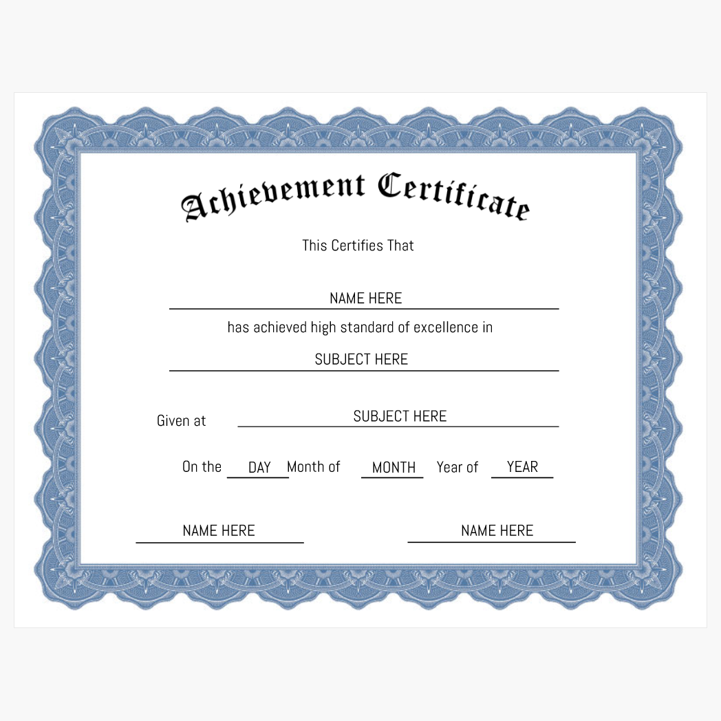 Make Achievement Certificates From Home Or Office