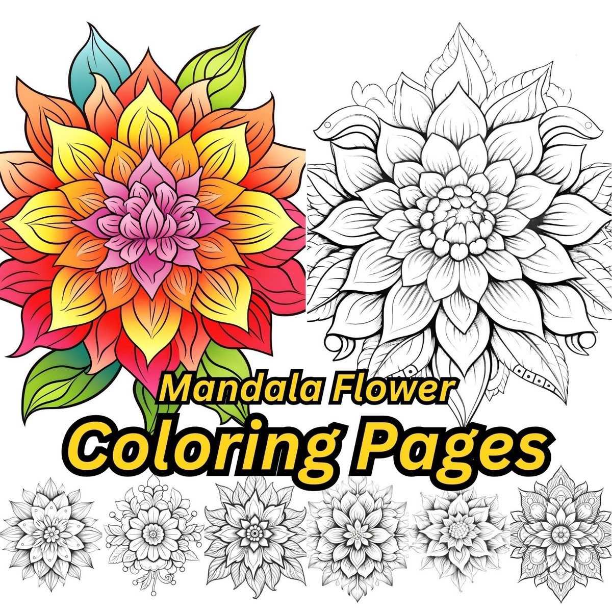 Mandala Flower Coloring Book Pages For Adults Kids Coloring Pages 