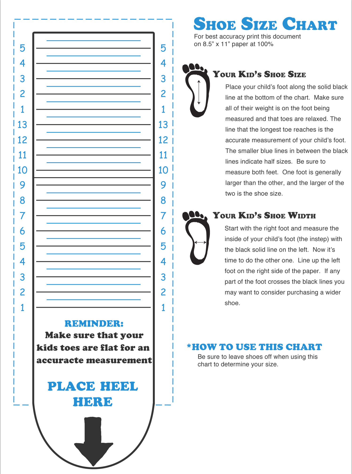 Measure Infant Foot Size