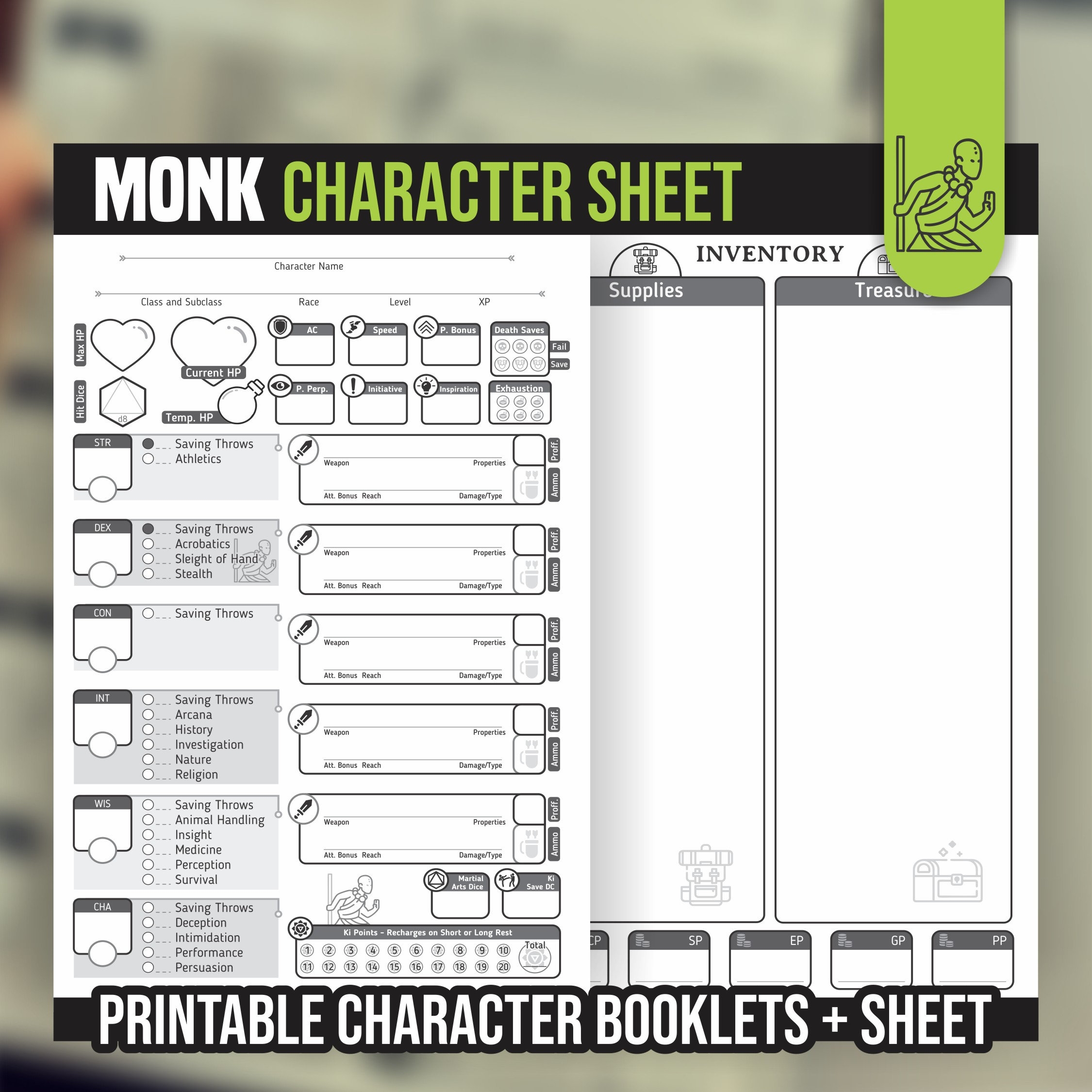 dnd character sheets printable