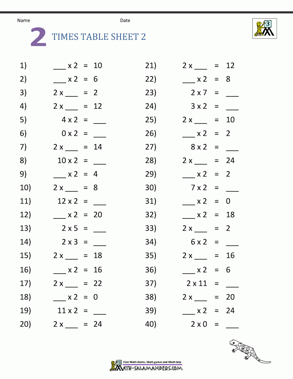 free printable multiplication worksheets grade 3