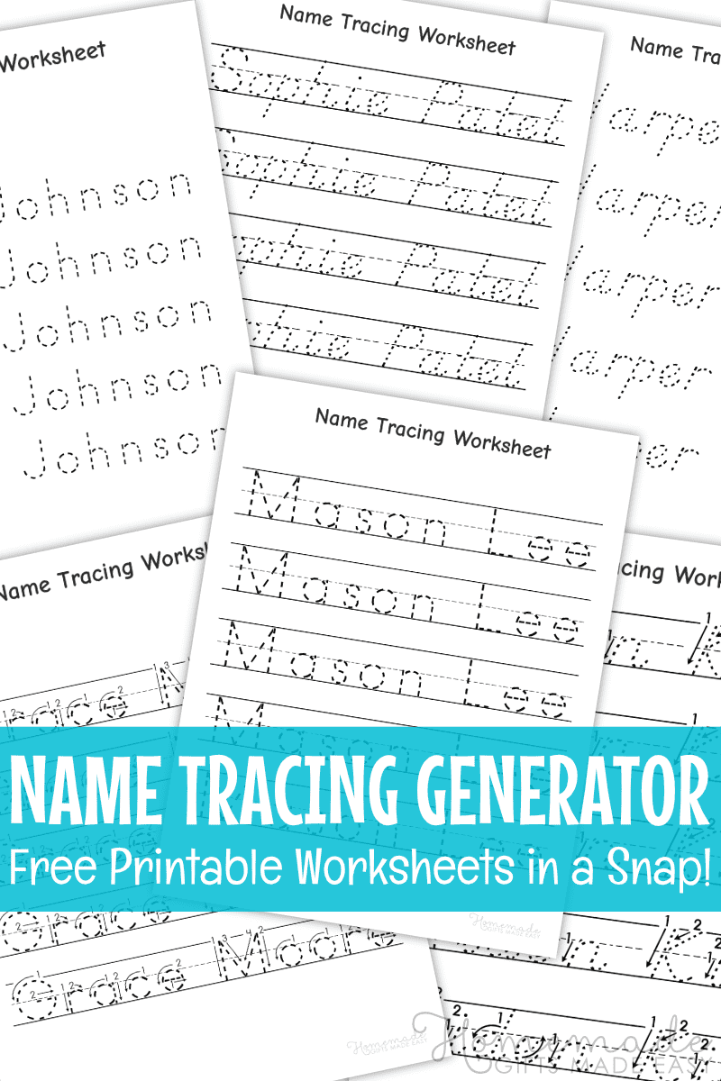 free printable name sheets