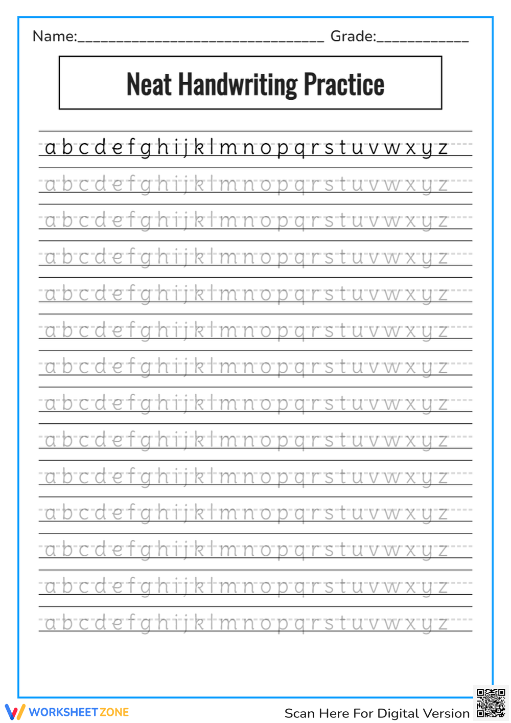 Neat Handwriting Worksheets U0026 Printable