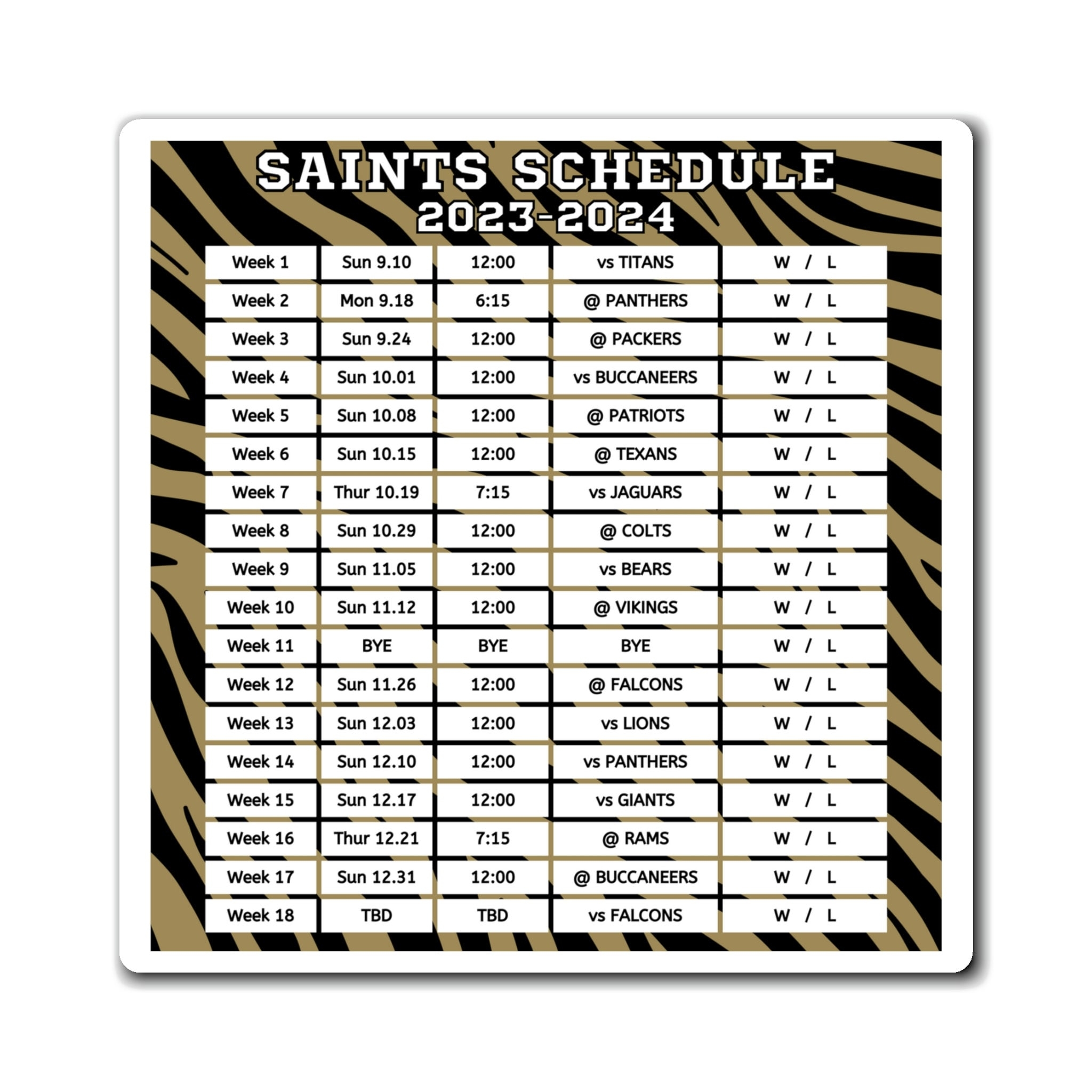 New Orleans Saints 2023 Box Calendar 23998053049 Multi Pdf New Orleans Saints 2023 Schedule Presented By SeatGeek Announced Free Printable Calendars