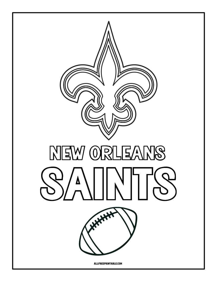 New Orleans Saints Logo Coloring Page Free Printable