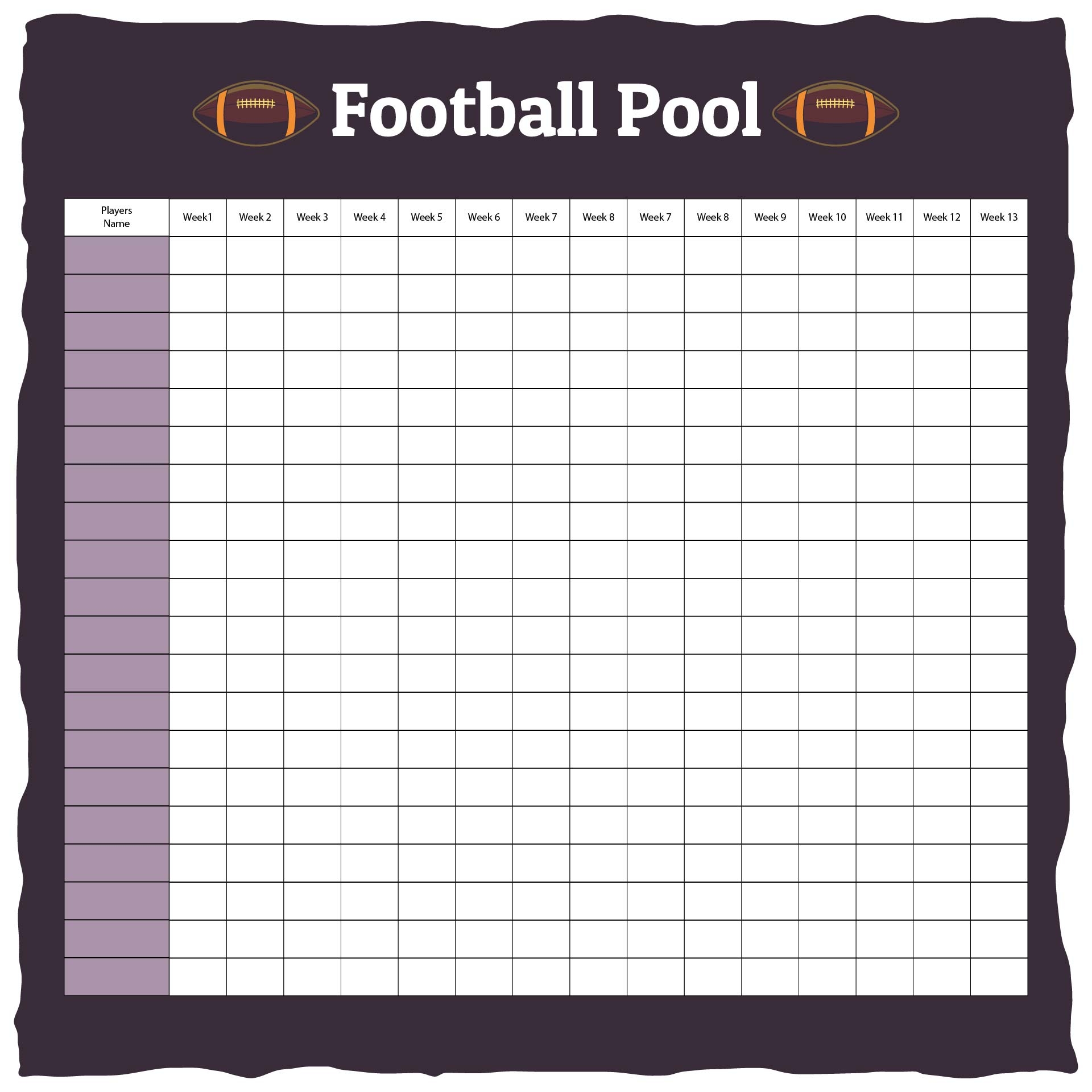 nfl printable pick sheets