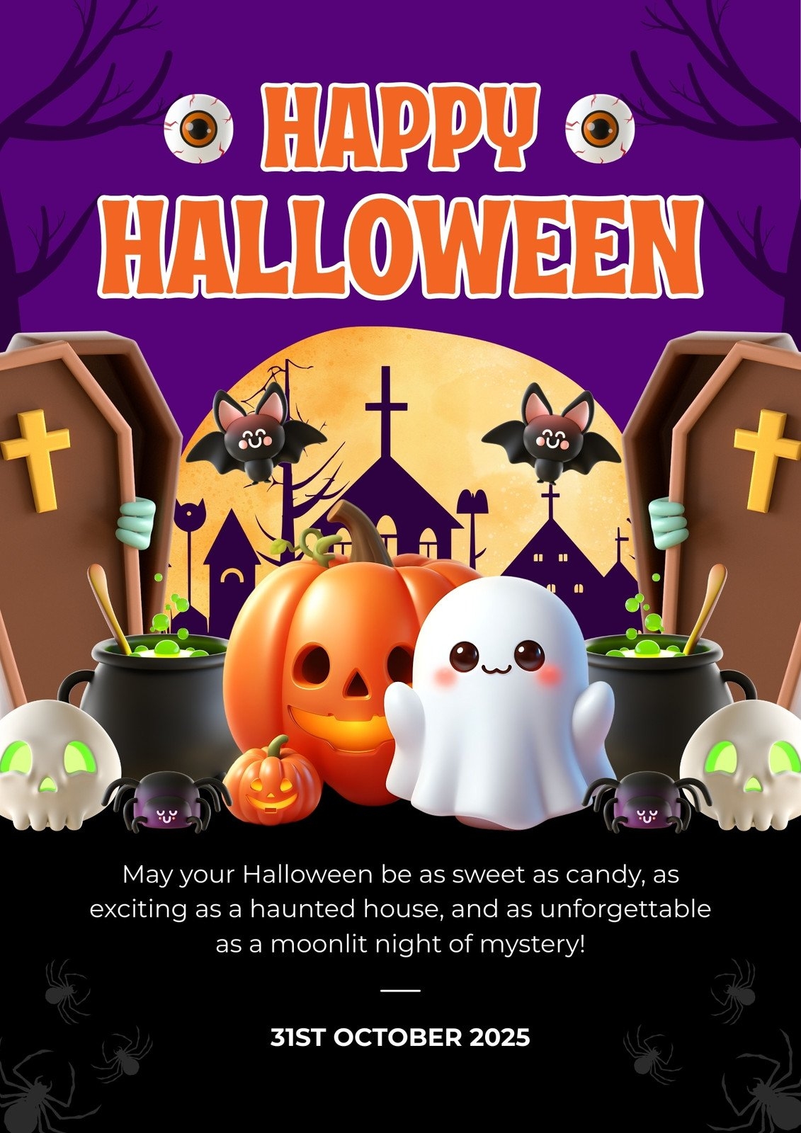 Page 4 Free Custom Printable Halloween Poster Templates Canva
