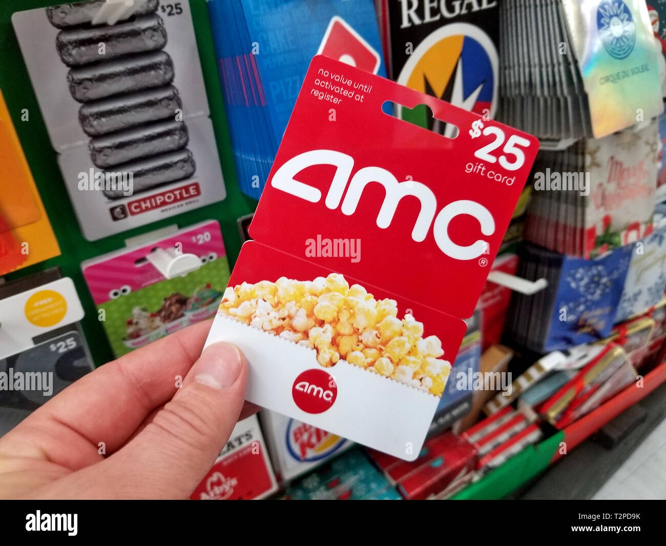 PLATTSBURGH USA JANUARY 21 2019 AMC Theatres Gift Card In A 