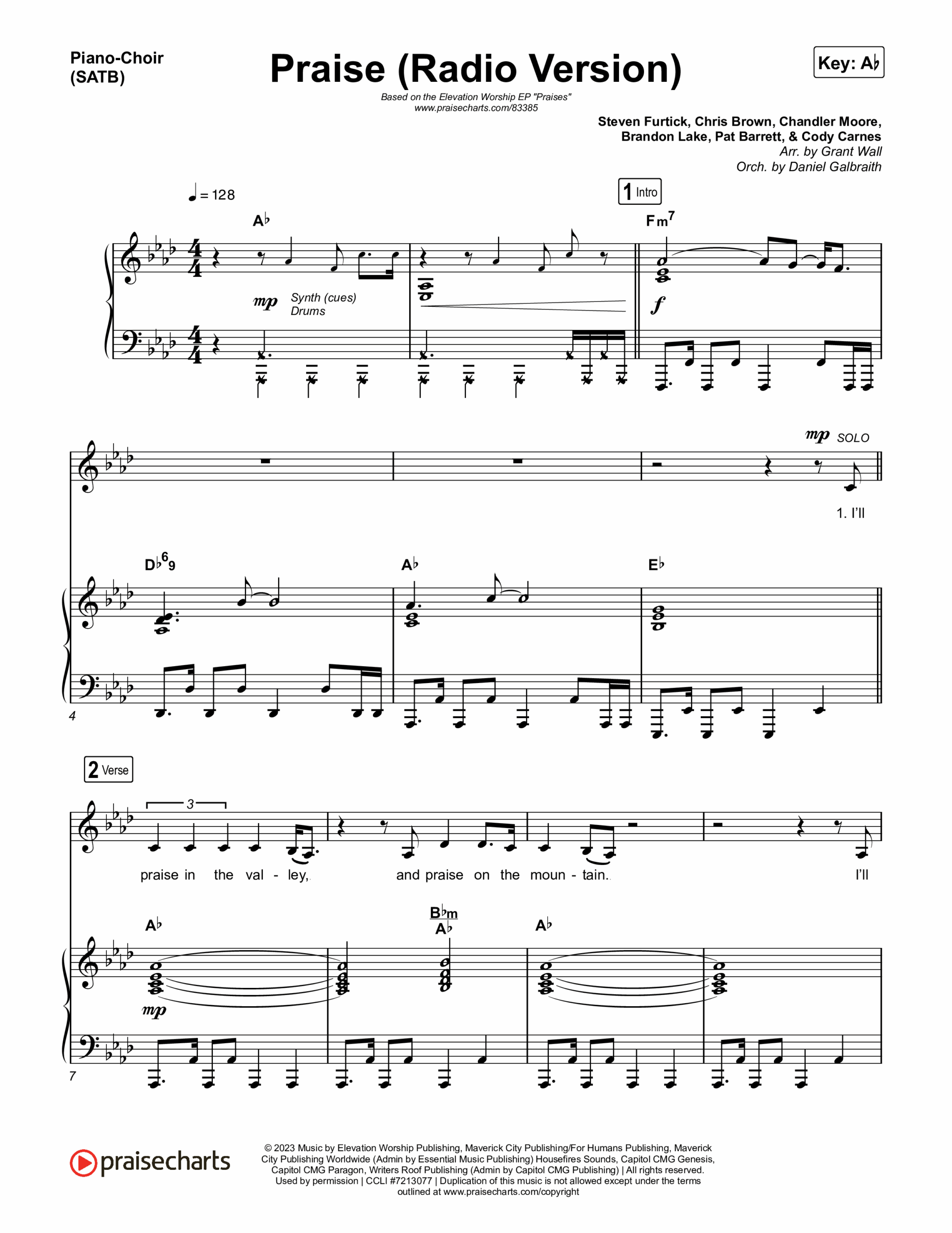 Praise Radio Sheet Music PDF Elevation Worship PraiseCharts