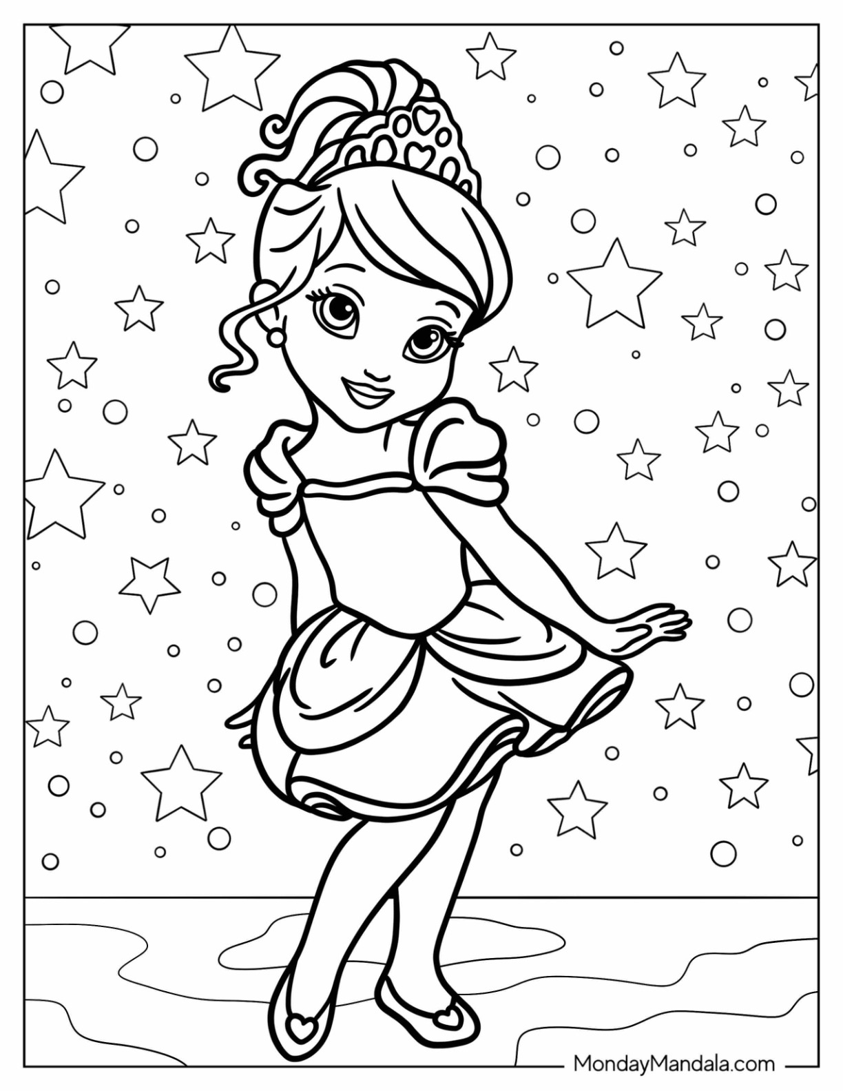 Princess Coloring Page Free Printables Treasure Hunt 4 Kids Worksheets Library