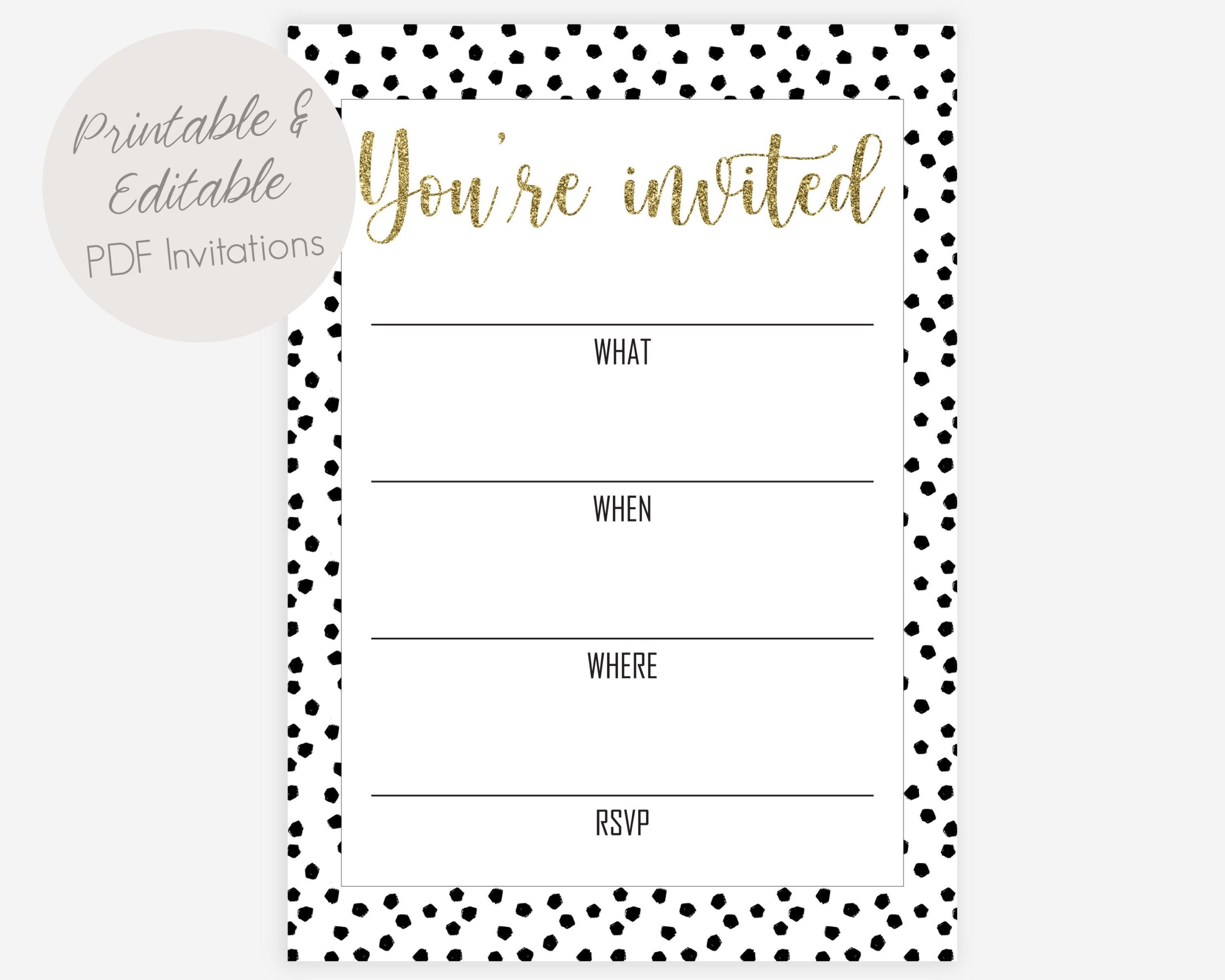 Printable And Editable You re Invited Invitation Fill In The Blank Invitations Fill in Invitations For Parties And Special Occasions Etsy Israel