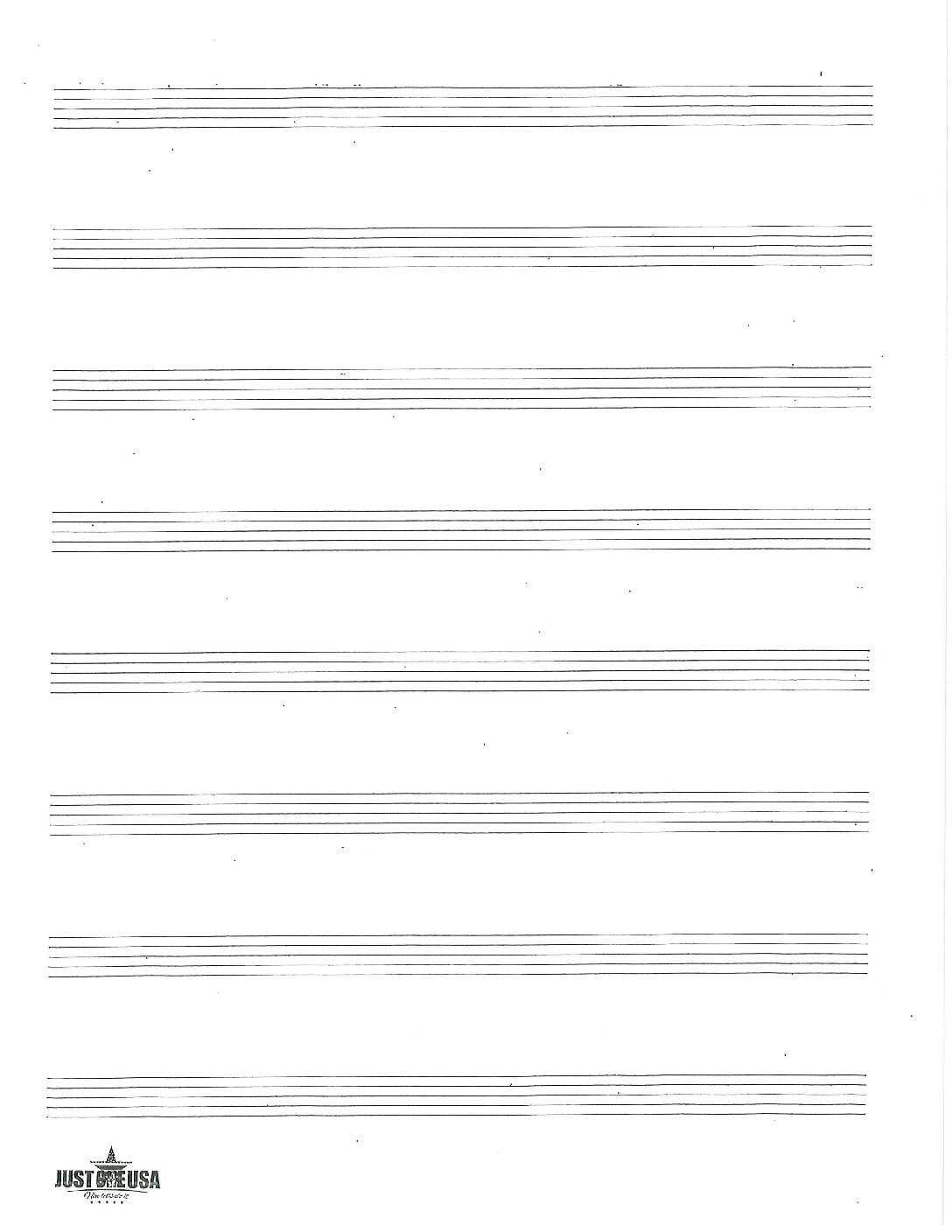 Printable Blank Music Sheet A
