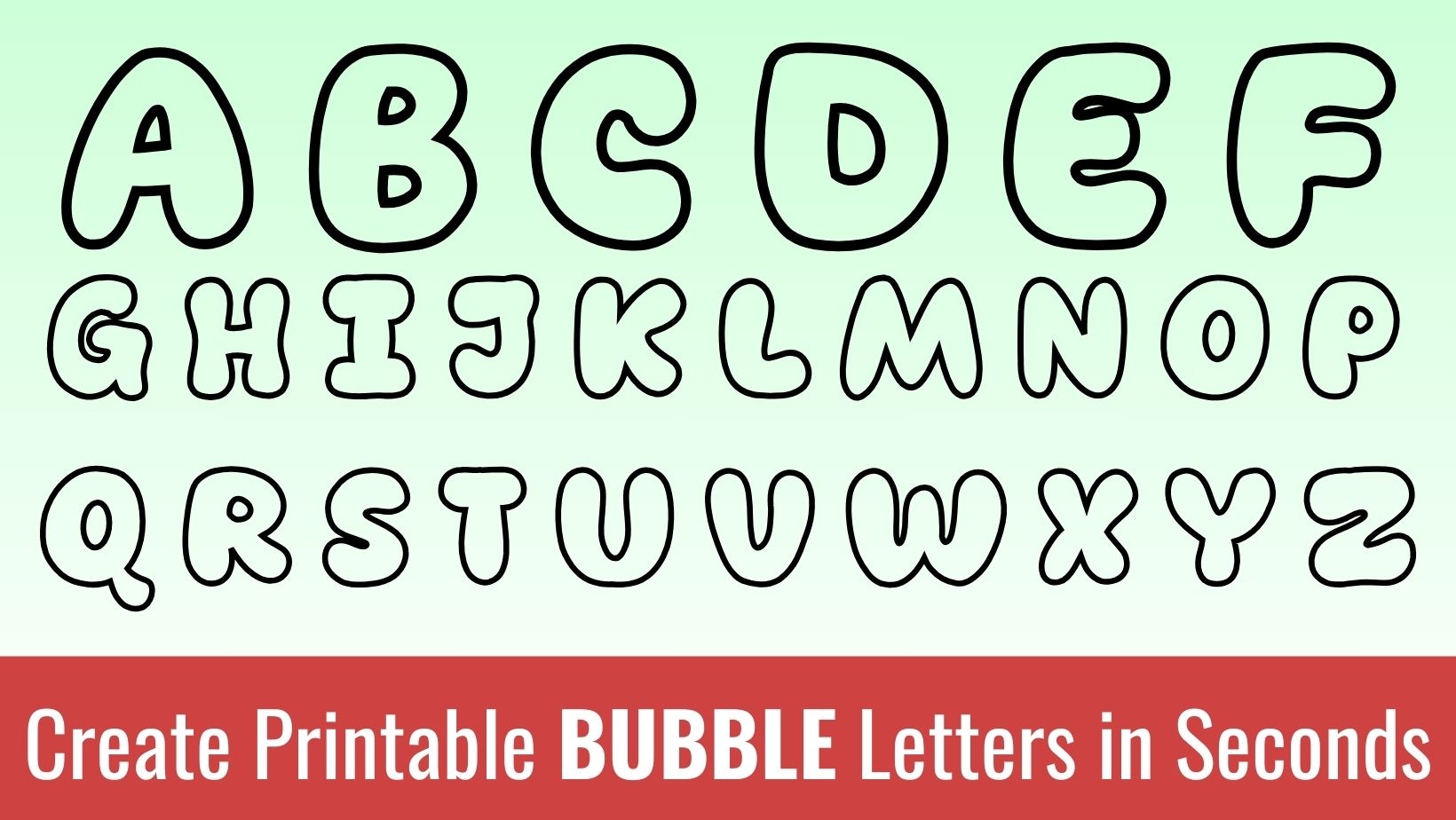 Printable Bubble Letters Free Alphabet Font U0026 Letter Templates
