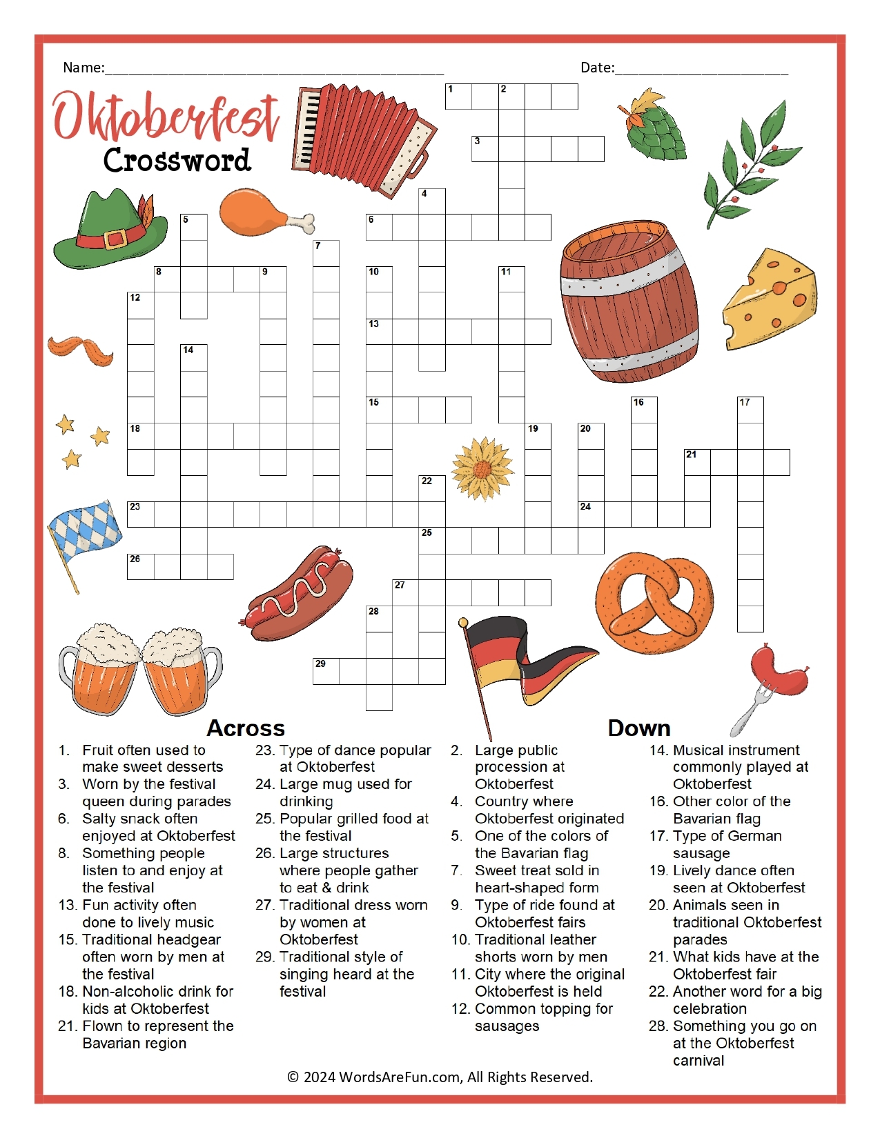 free printable crossword puzzles medium difficulty pdf