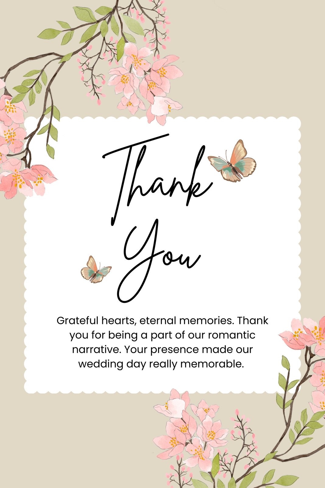 Printable Customizable Thank You Card Templates Canva