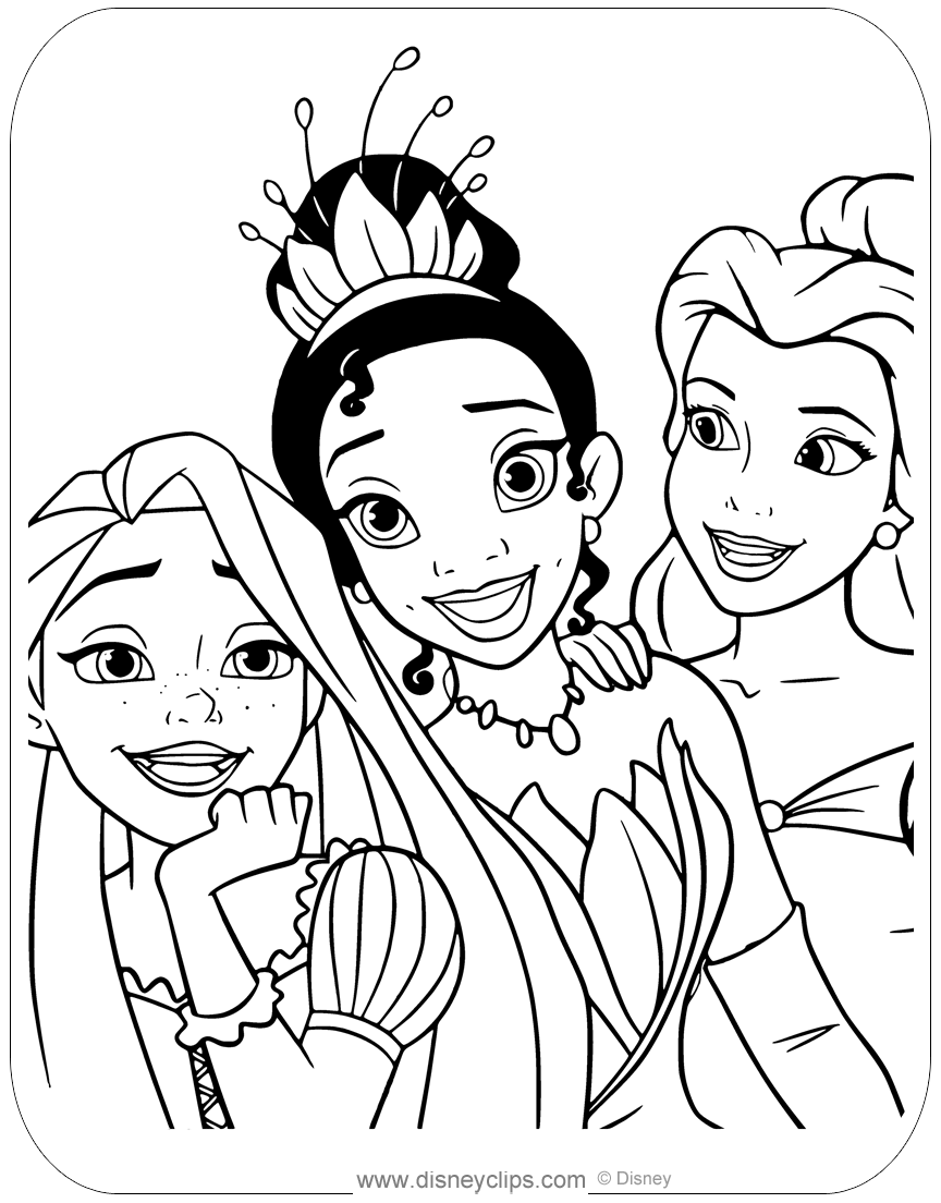 Printable Disney Princess Coloring Pages Disneyclips