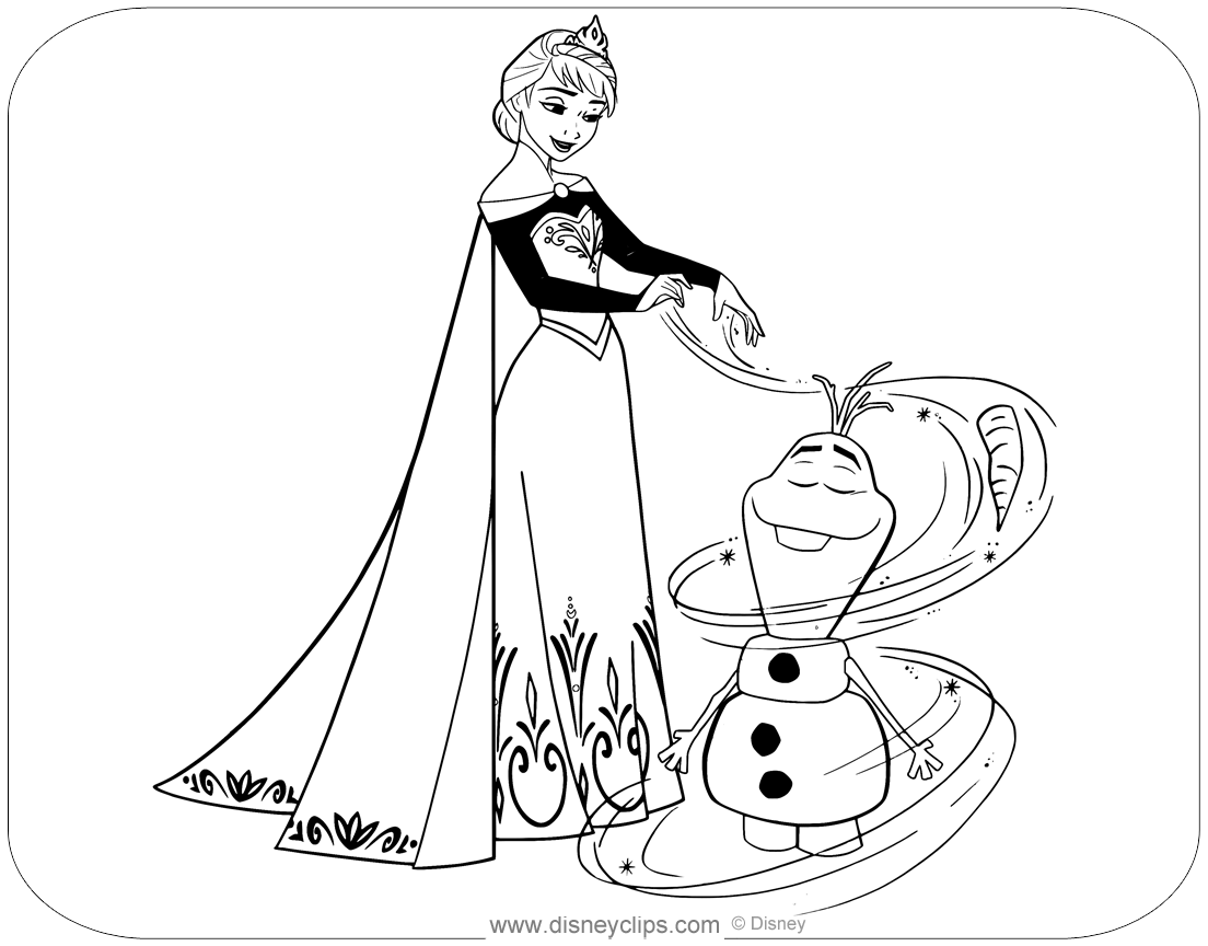 Printable Frozen Coloring Pages Disneyclips Worksheets Library