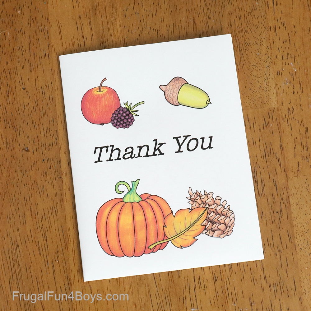Printable Gratitude Cards Kids Thanksgiving Activity Frugal 