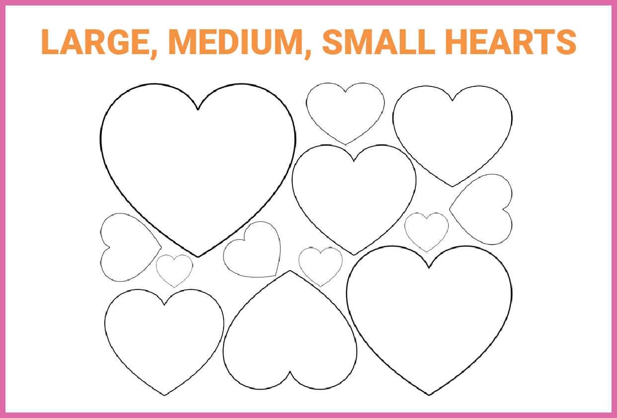 free printable heart templates different sizes pdf