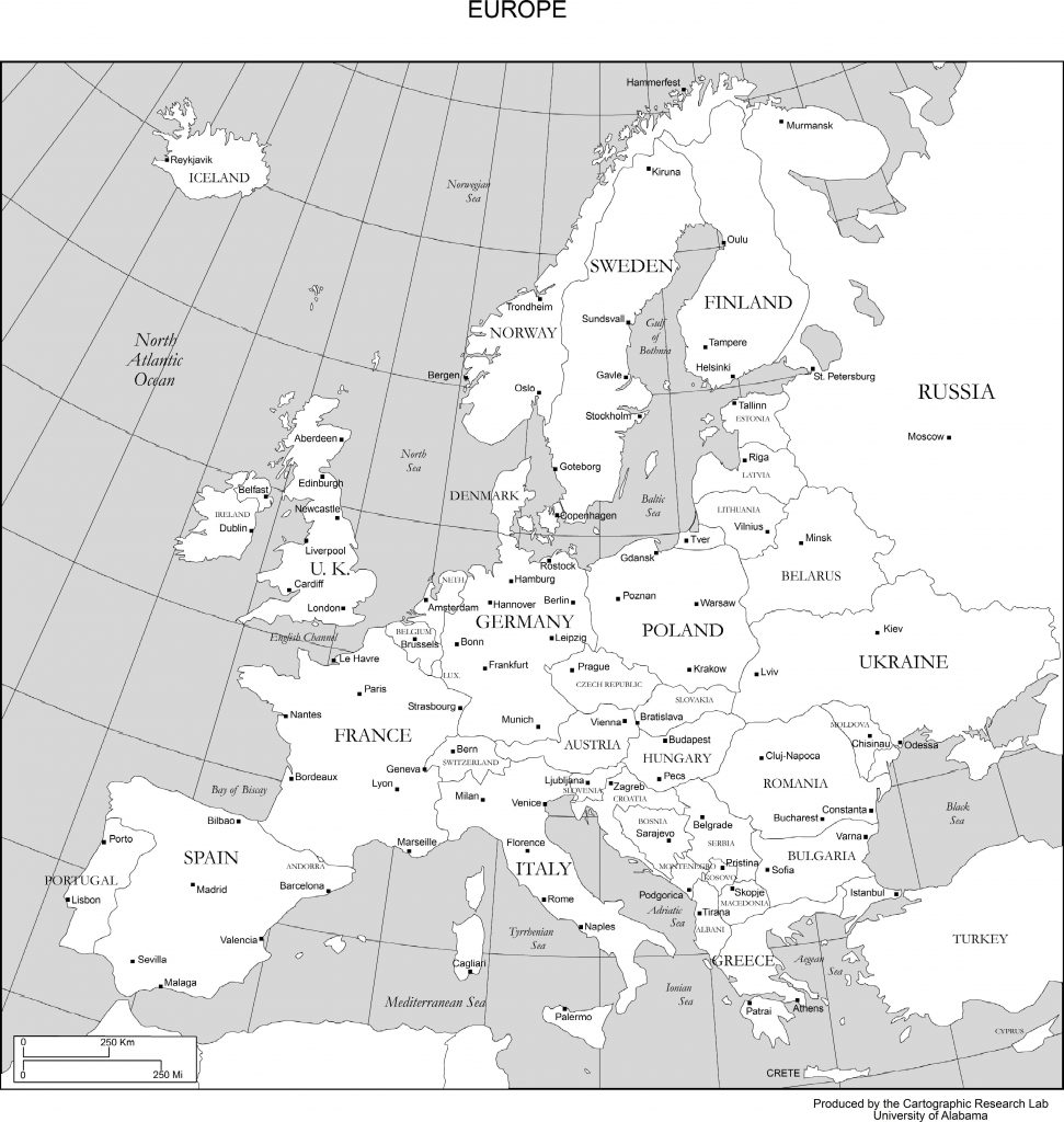 printable map europe