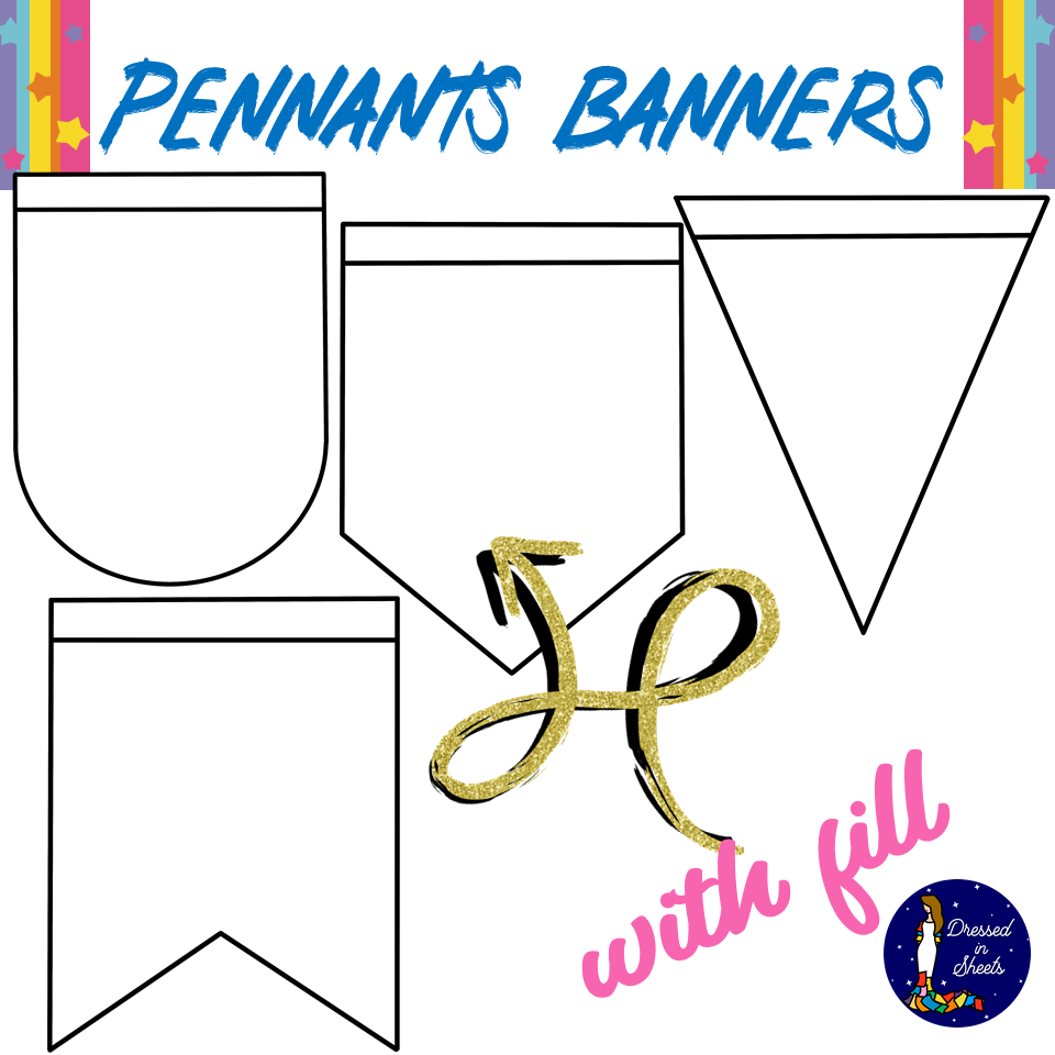 Printable Pennant Banner Templates