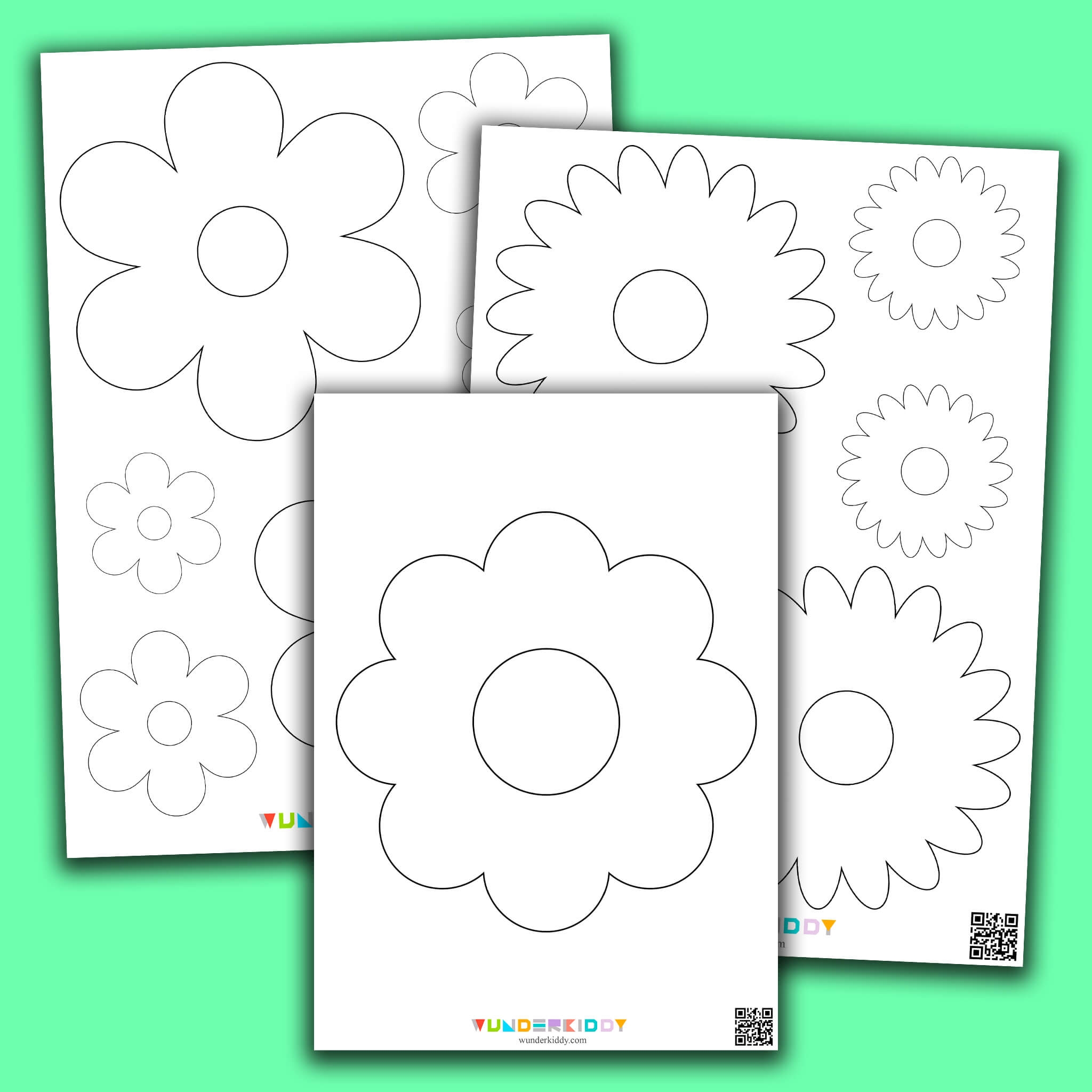 free printable flower template printable