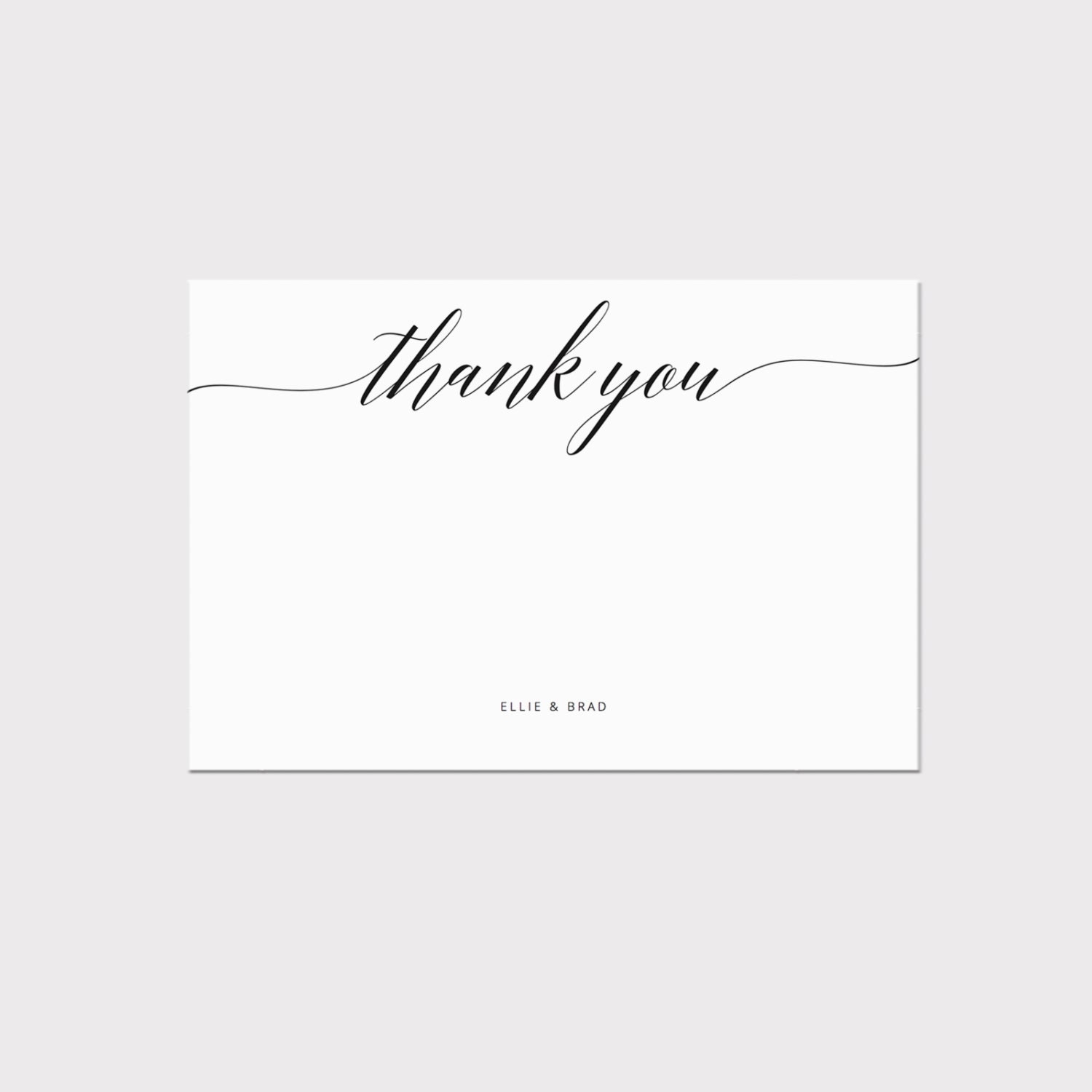 Printable Thank You Card Template Whimsical Calligraphy Thank You 