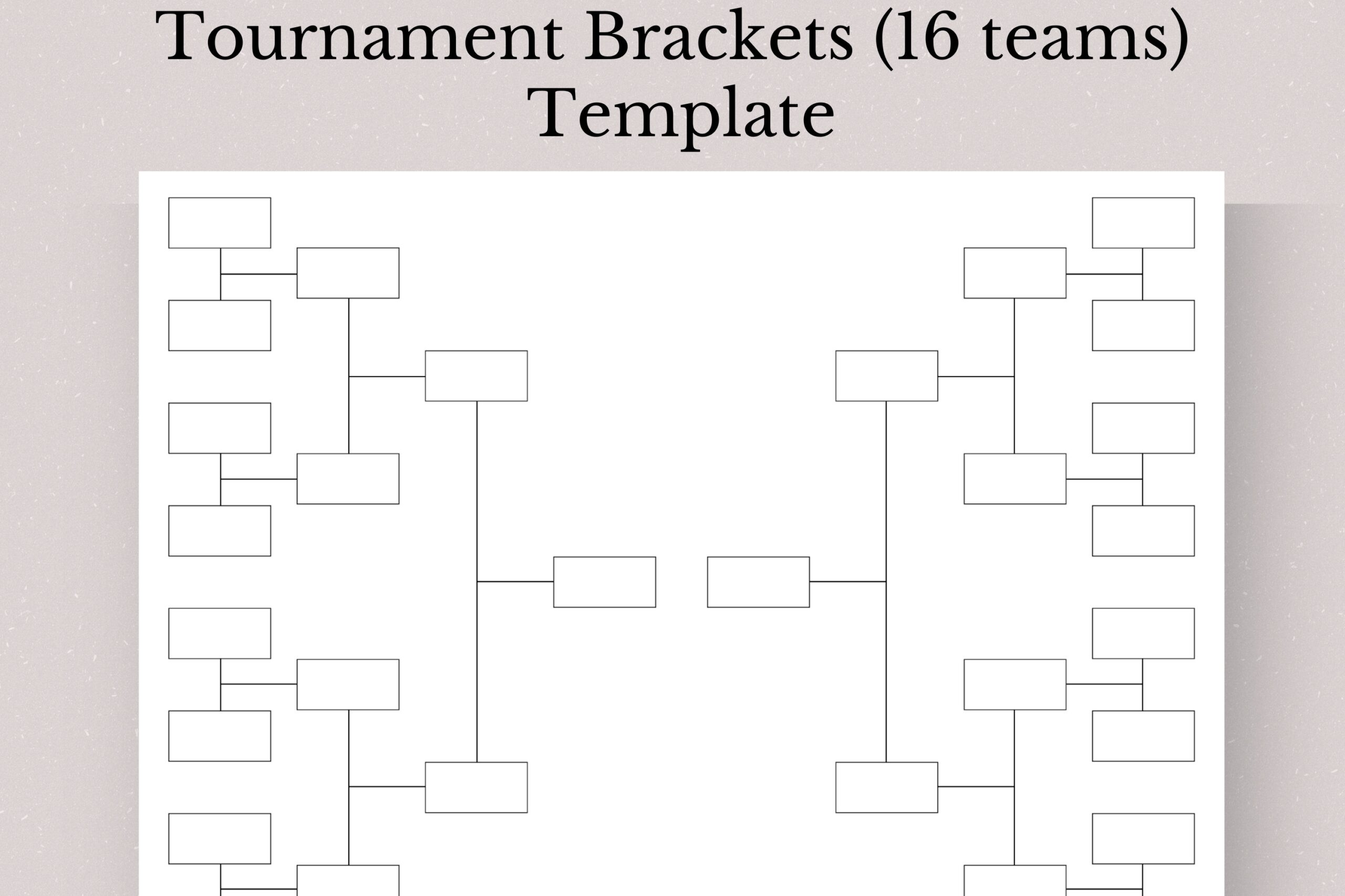 Printable Tournament Brackets Template 16 Teams Tournament Bracket Tournament Sheet Single Elimination Bracket Sports Game Chart