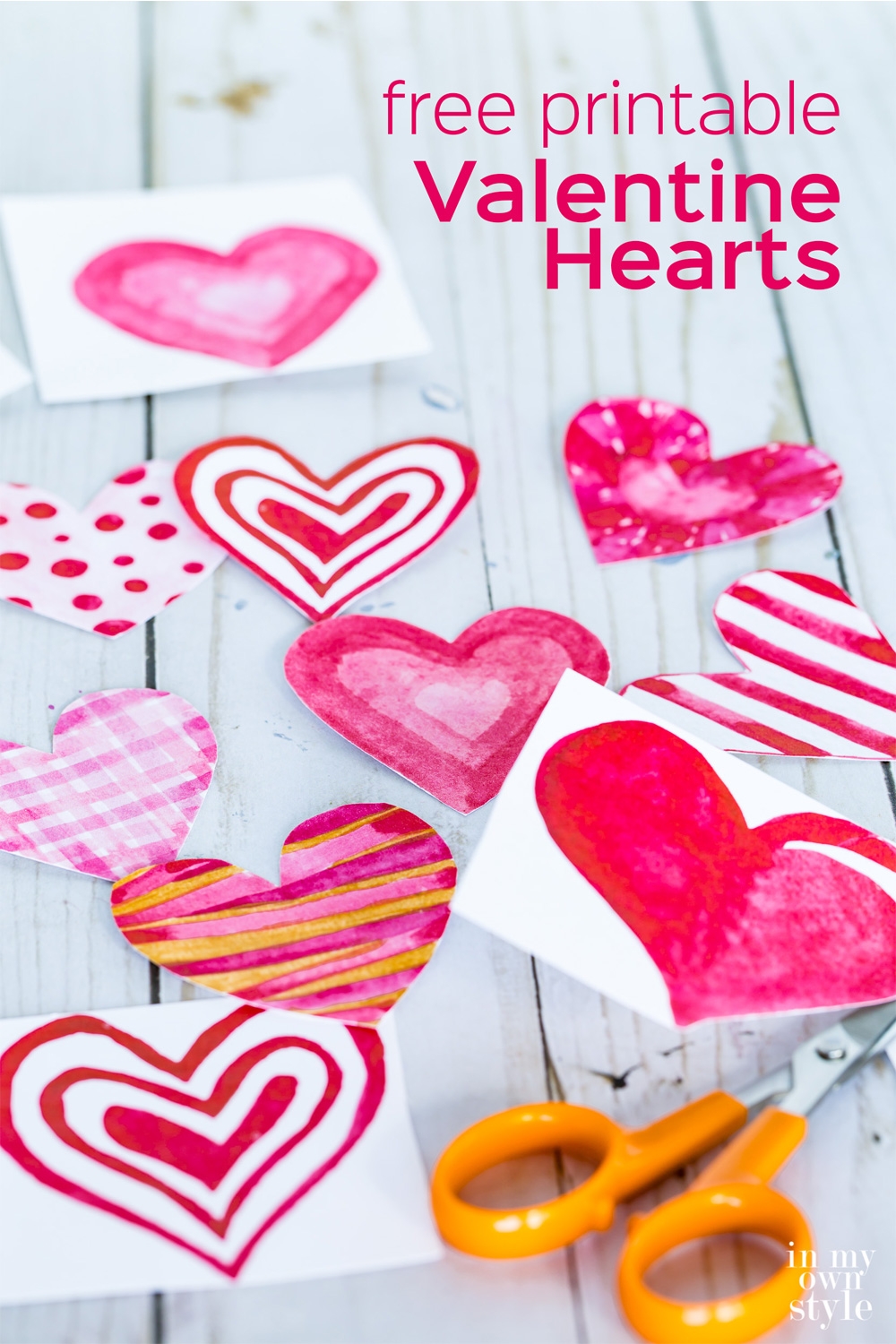 Printable Valentine Hearts U0026 Envelopes In My Own Style